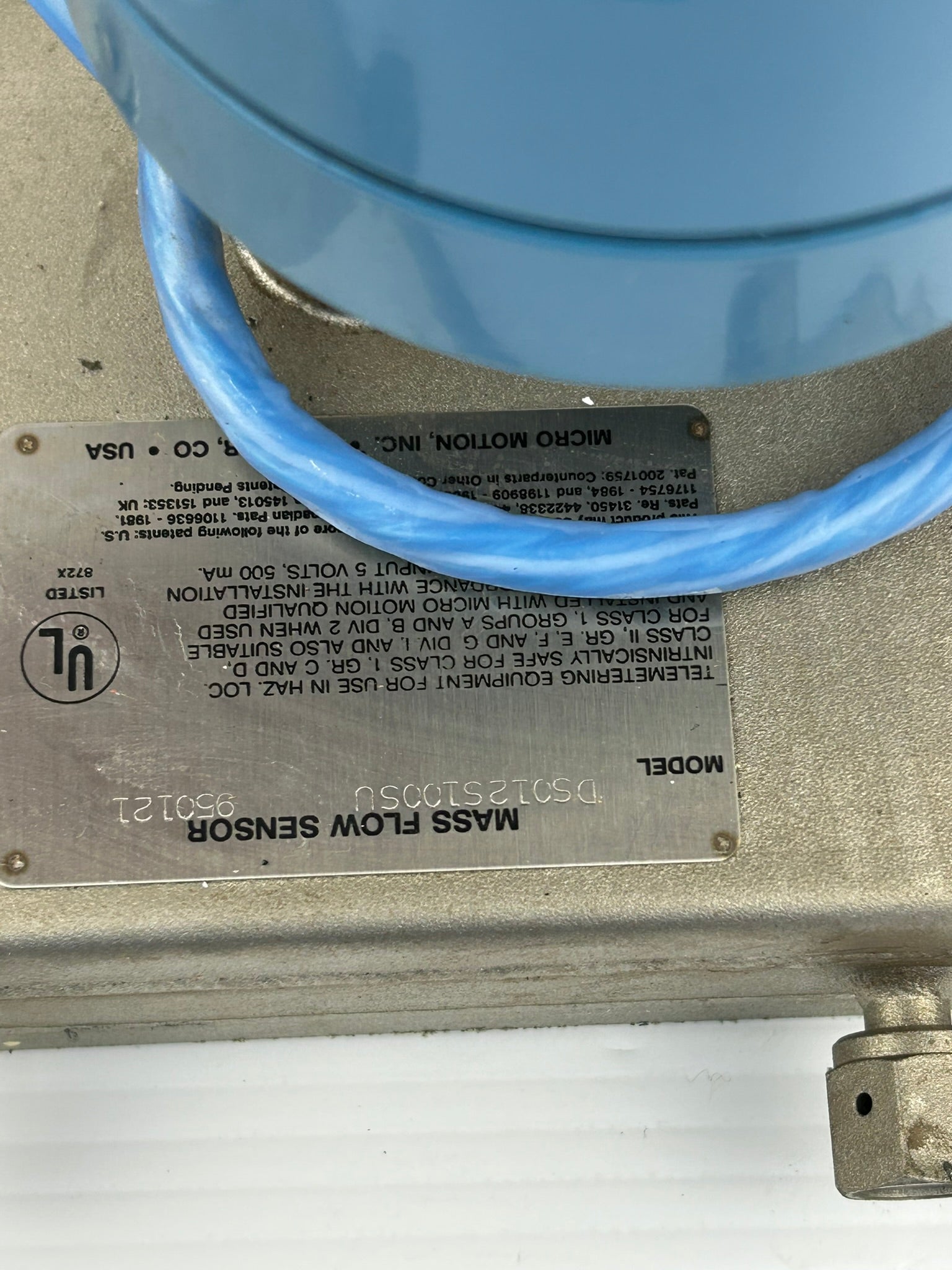 Micro Motion DS012S100SU Mass Flow Sensor Transmitter 08129