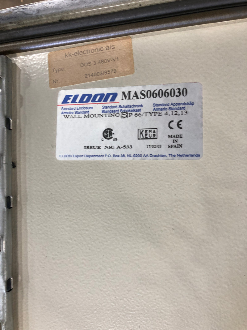 Eldon MAS0606030 Electrical Enclosure Control Cabinet 214003-10 / 9579
