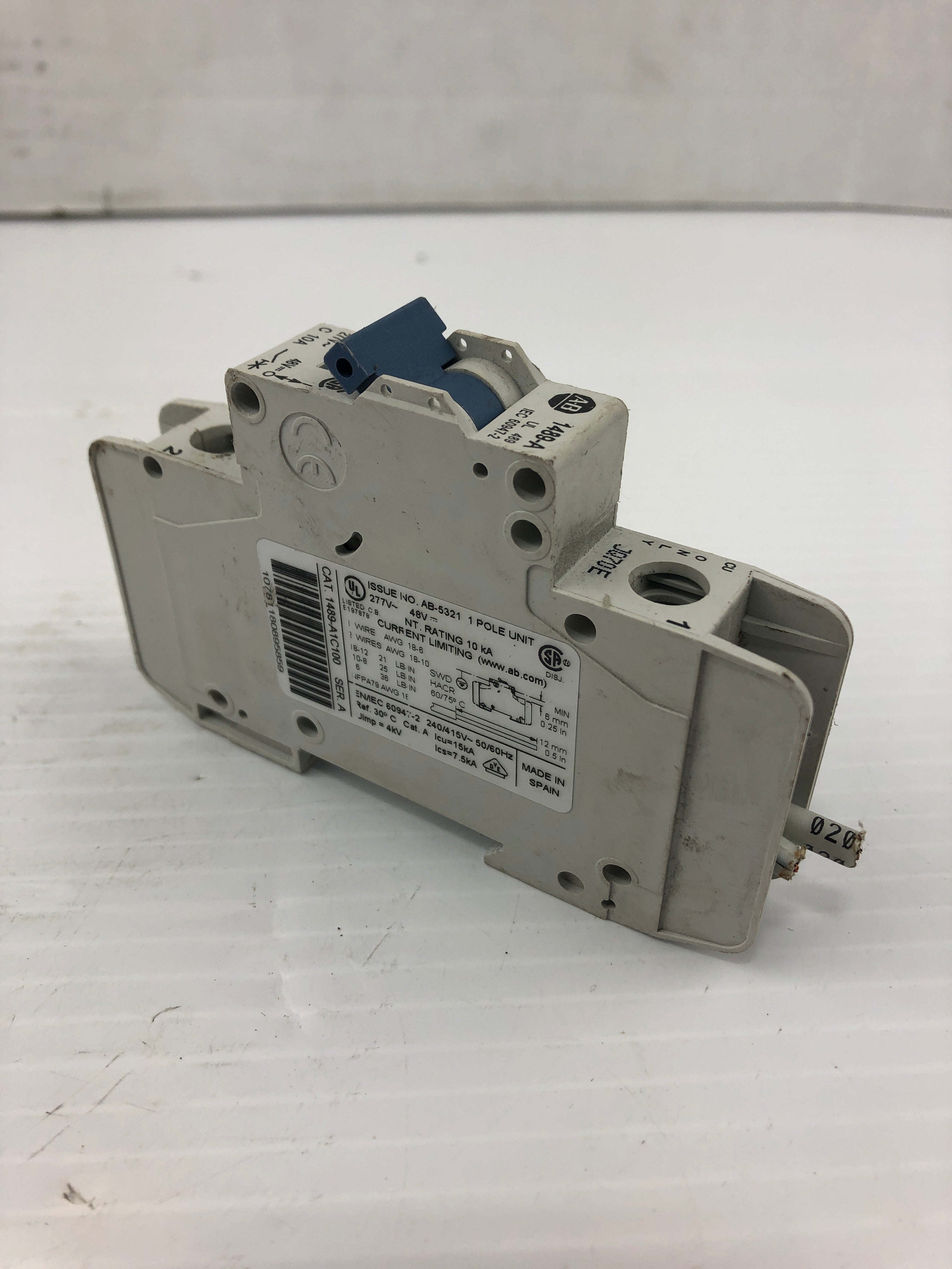 Allen-Bradley 1489-A1C100 Circuit Breaker Series A