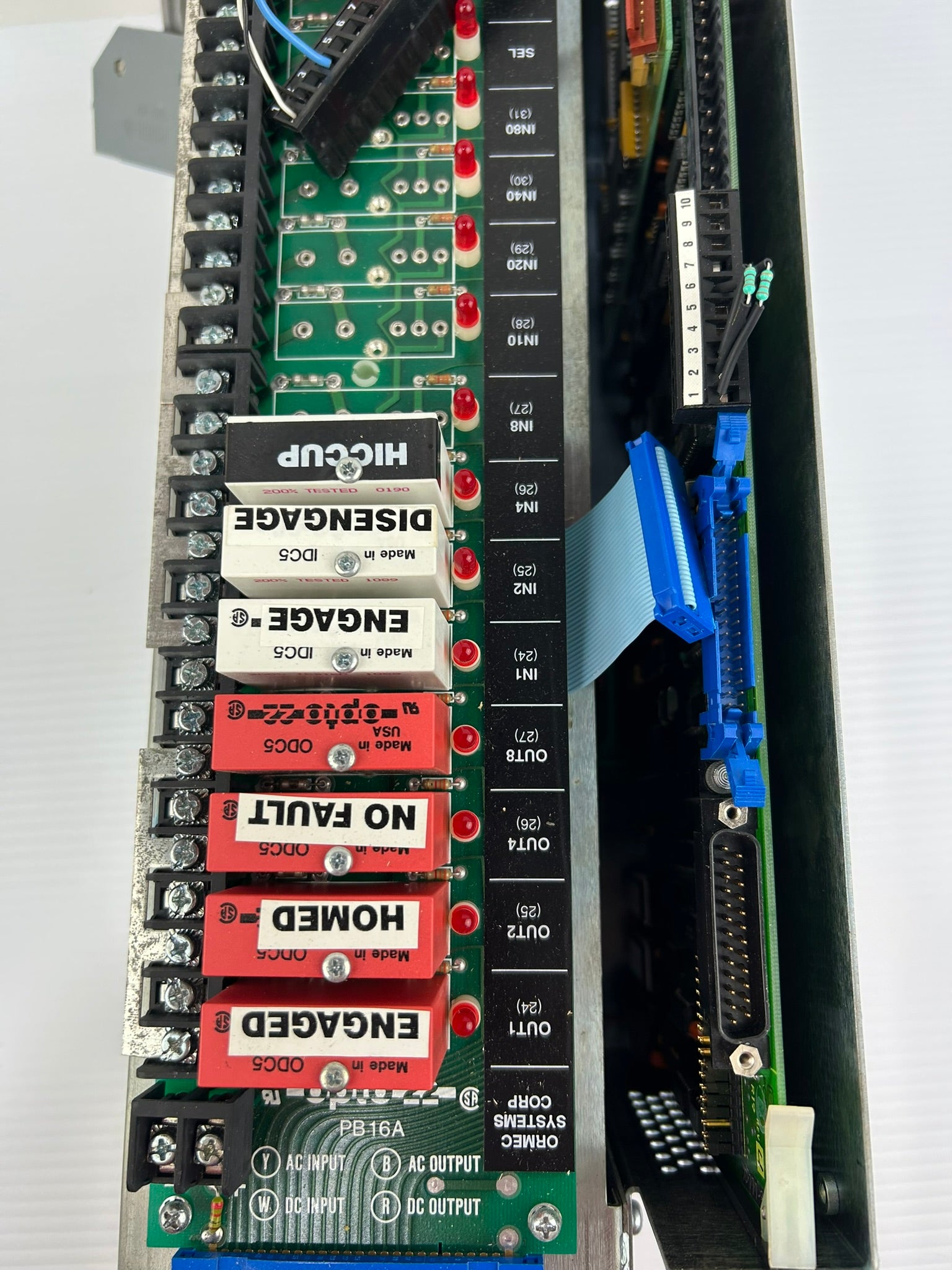 Ormec Servo Drive Module PB16A Circuit Board IDC-5 & ODC-5 Relays PCB008 CB