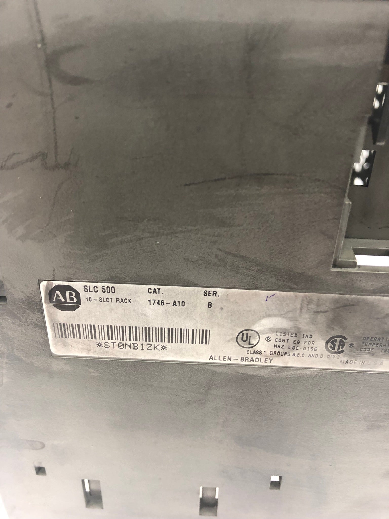 Allen-Bradley 1746-A10 PLC 10 Slot Rack Series B SLC 500