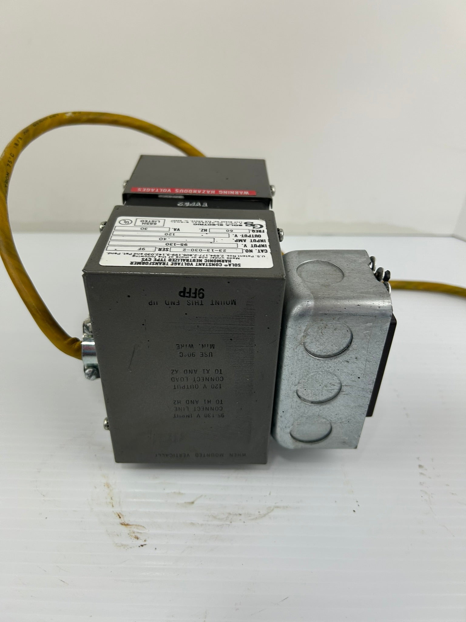 Sola 23-13-030-2 Constant Voltage Transformer 30VA Series 9F 60 Hz