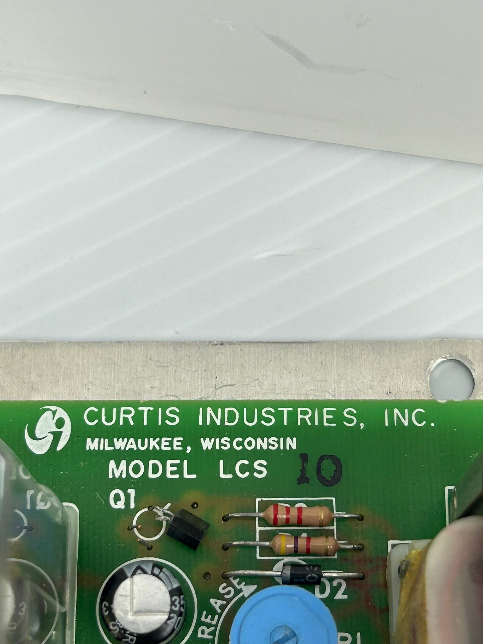 Curtis Industries LCS 10 Circuit Board With Deltrol S155D Relay and Transformer
