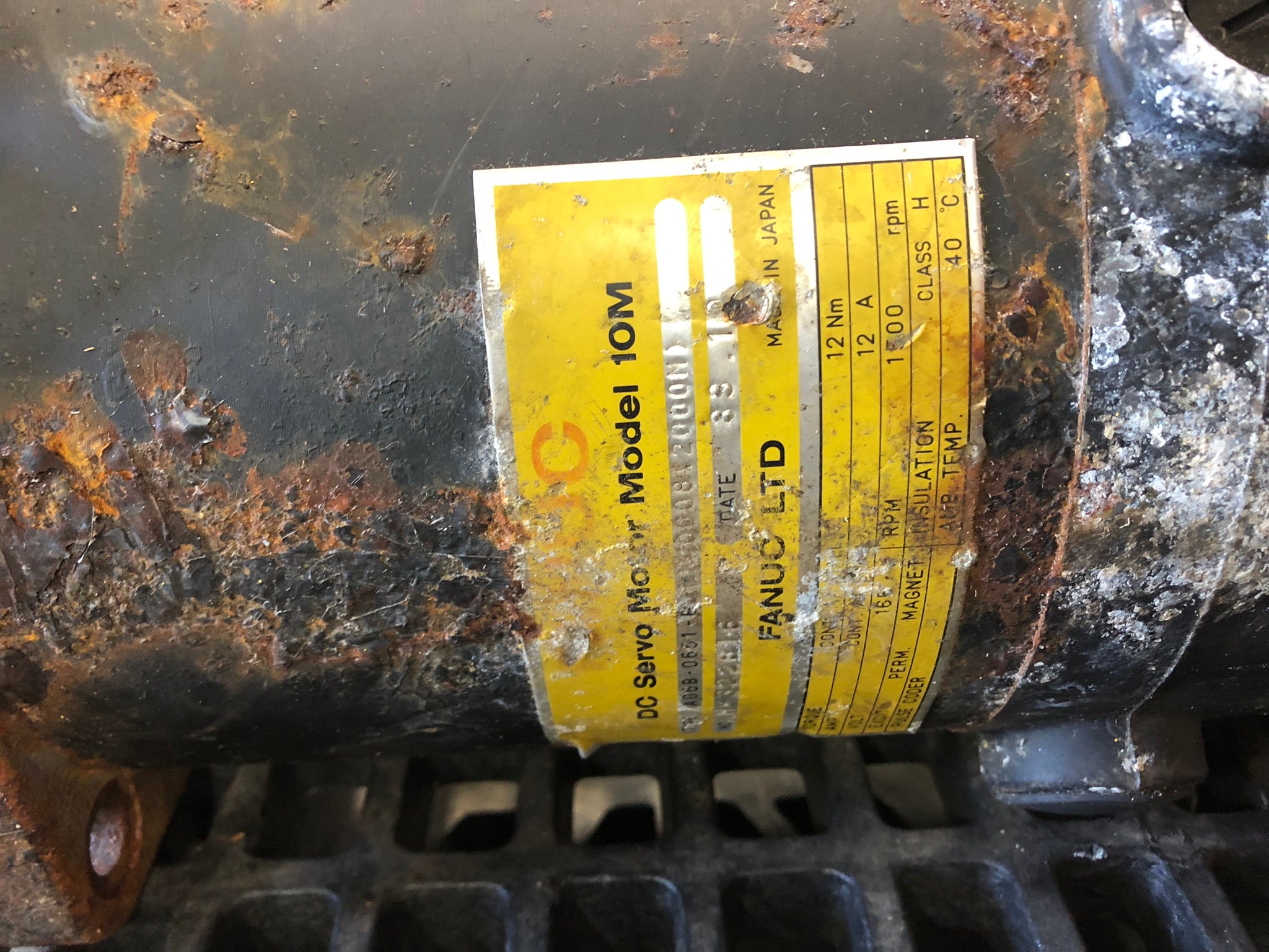 Fanuc A06B-0651-B0xx#0008 (2000M) DC Servo Motor Model 10 1500 RPM 12A