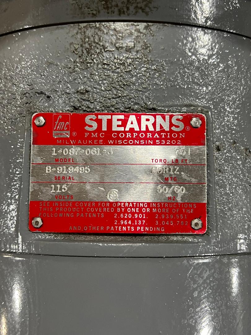 General Electric 5CD184WC803A800 Kinamatic DC Motor 15HP with Stearns 1-087-0613