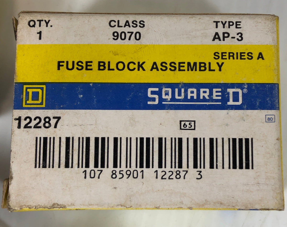 Square D AP-3 Fuse Block Assembly Class 9070 Series A - Lot of 2