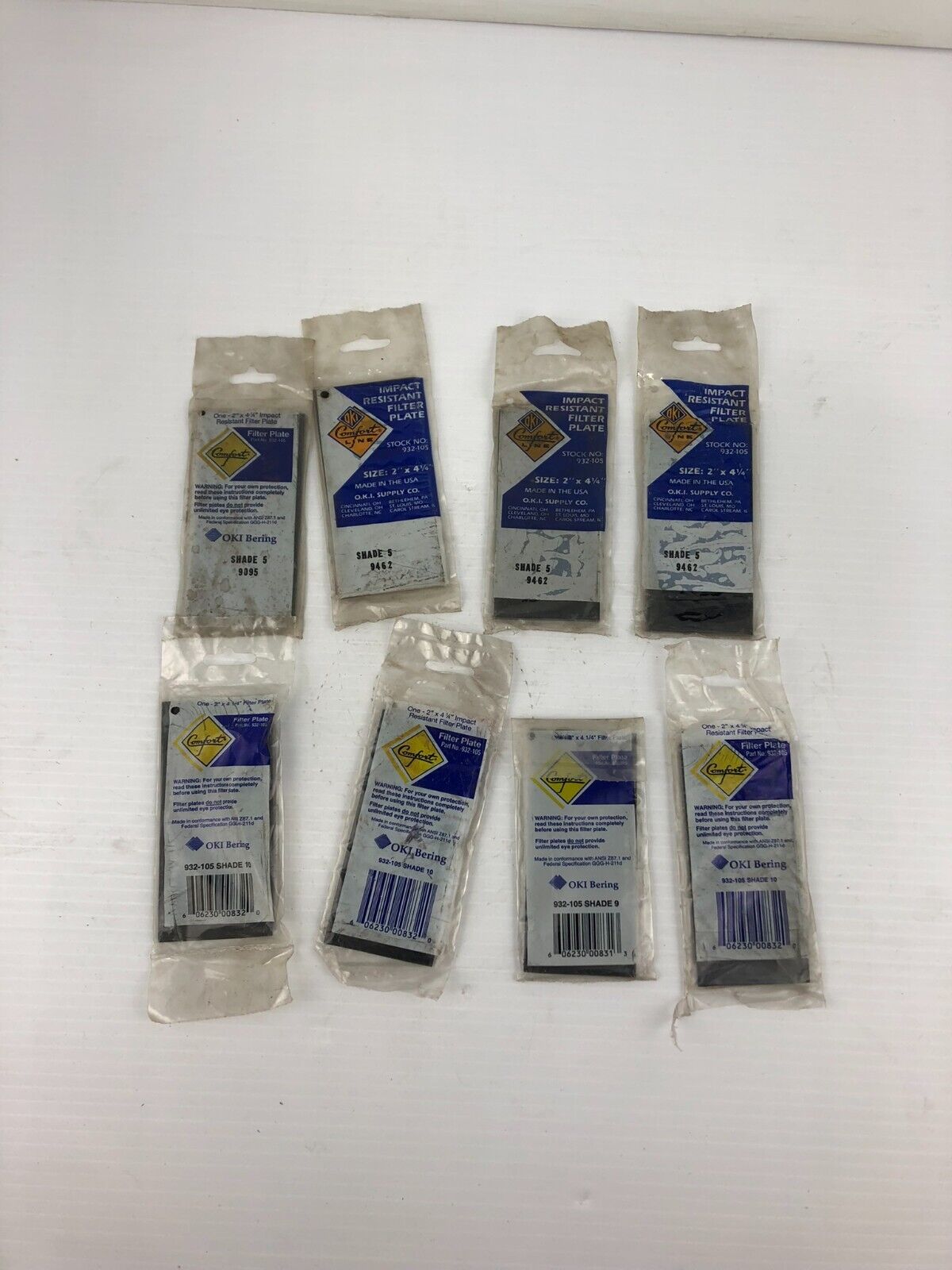 Comfort 932-105 Impact Resistant Filter Plate 2" x 4-1/4" Shade 5 - Lot of 8