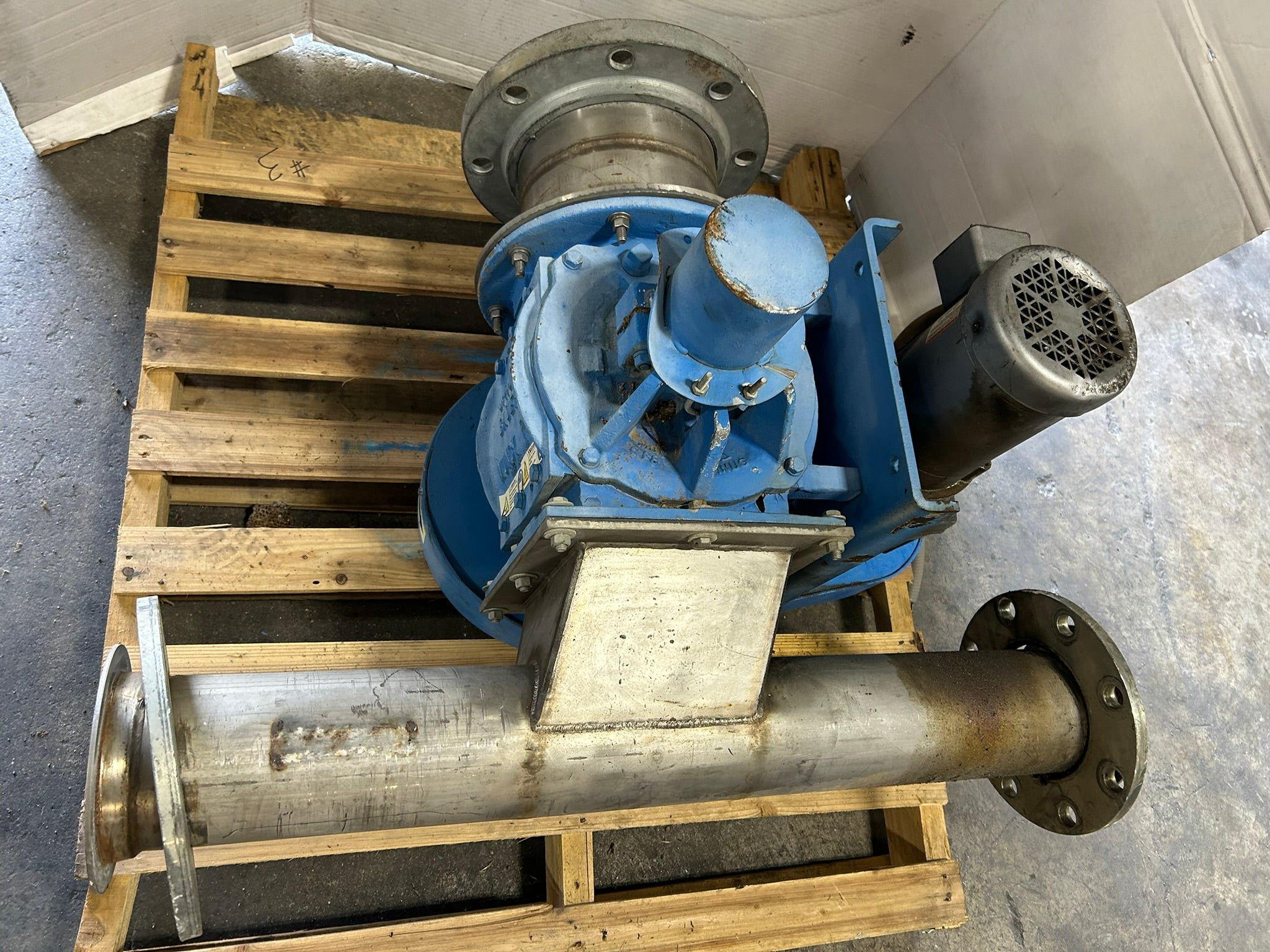 Andritz Sprout 10X8 STD Blower Rotary Airlock Valve w/ Gearbox & Motor 07-00060