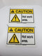 Metal Hanging Sign - CAUTION - HOT WORK AREA - Lot of 2 Signs