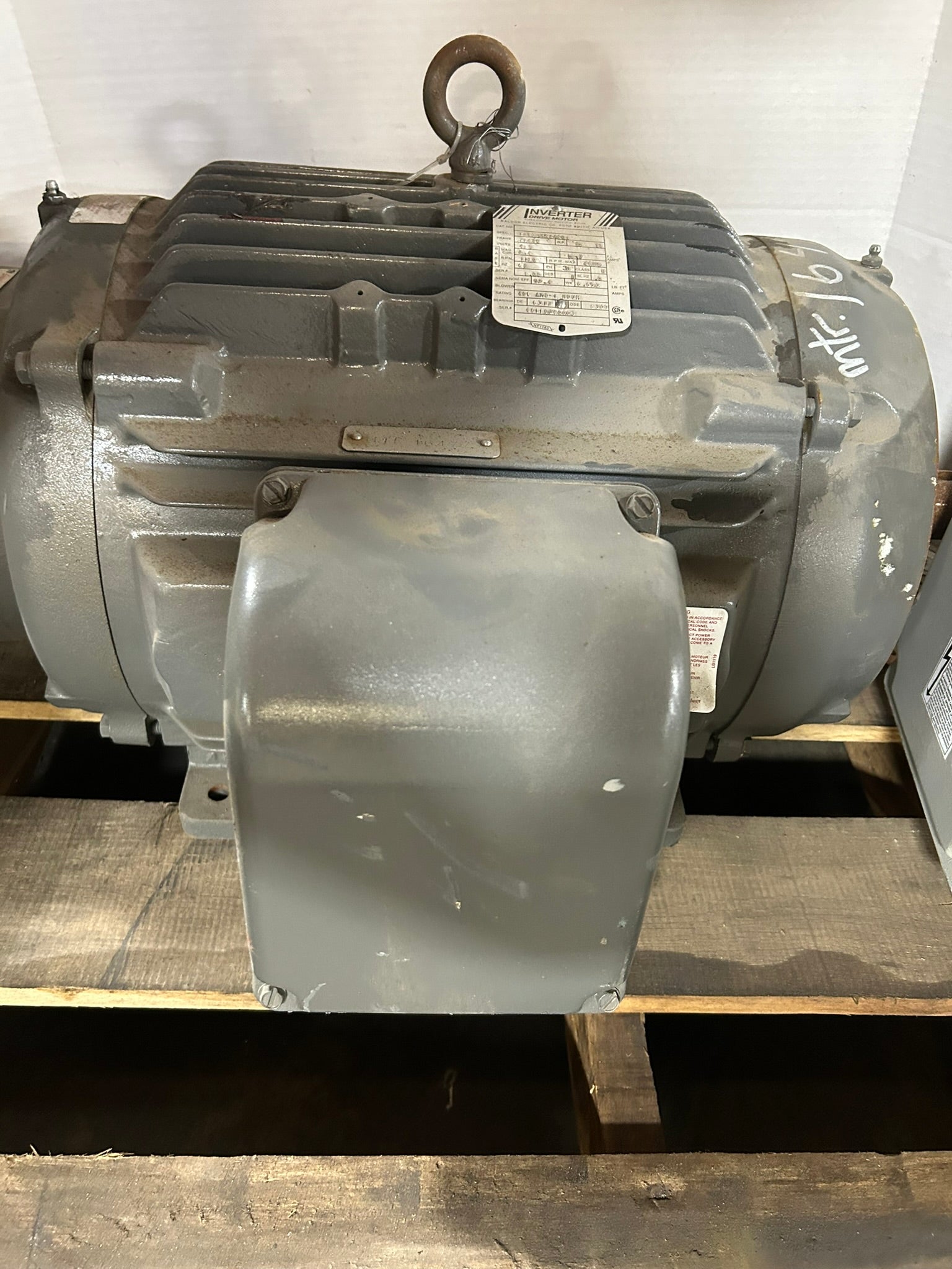 Baldor 10E509X248GI Inverter Drive Motor 15 HP 3PH 1160 RPM with Stearns Brake