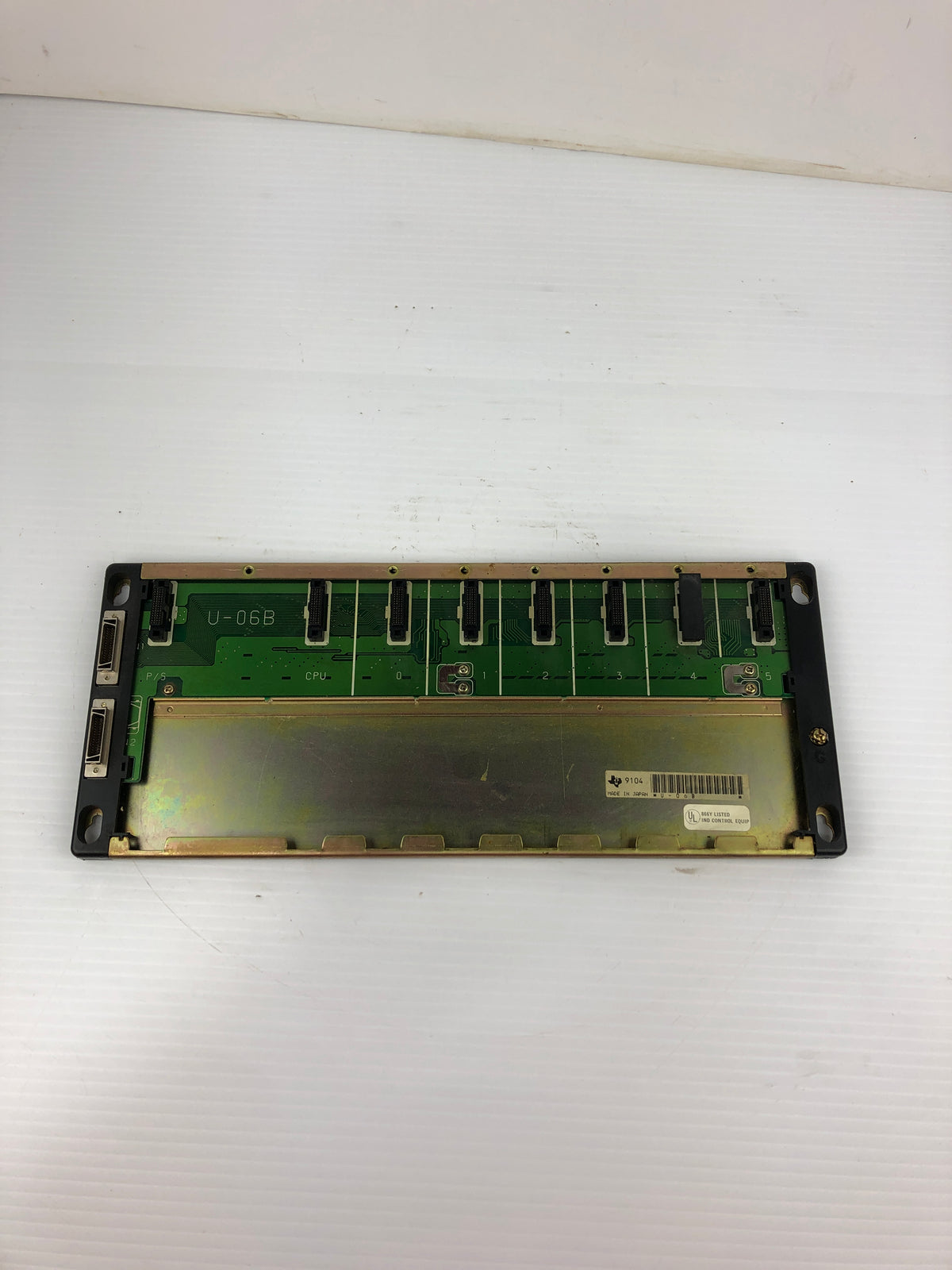 Texas Instrument 9104 7-Slot PLC Circuit Board Rack U-06B