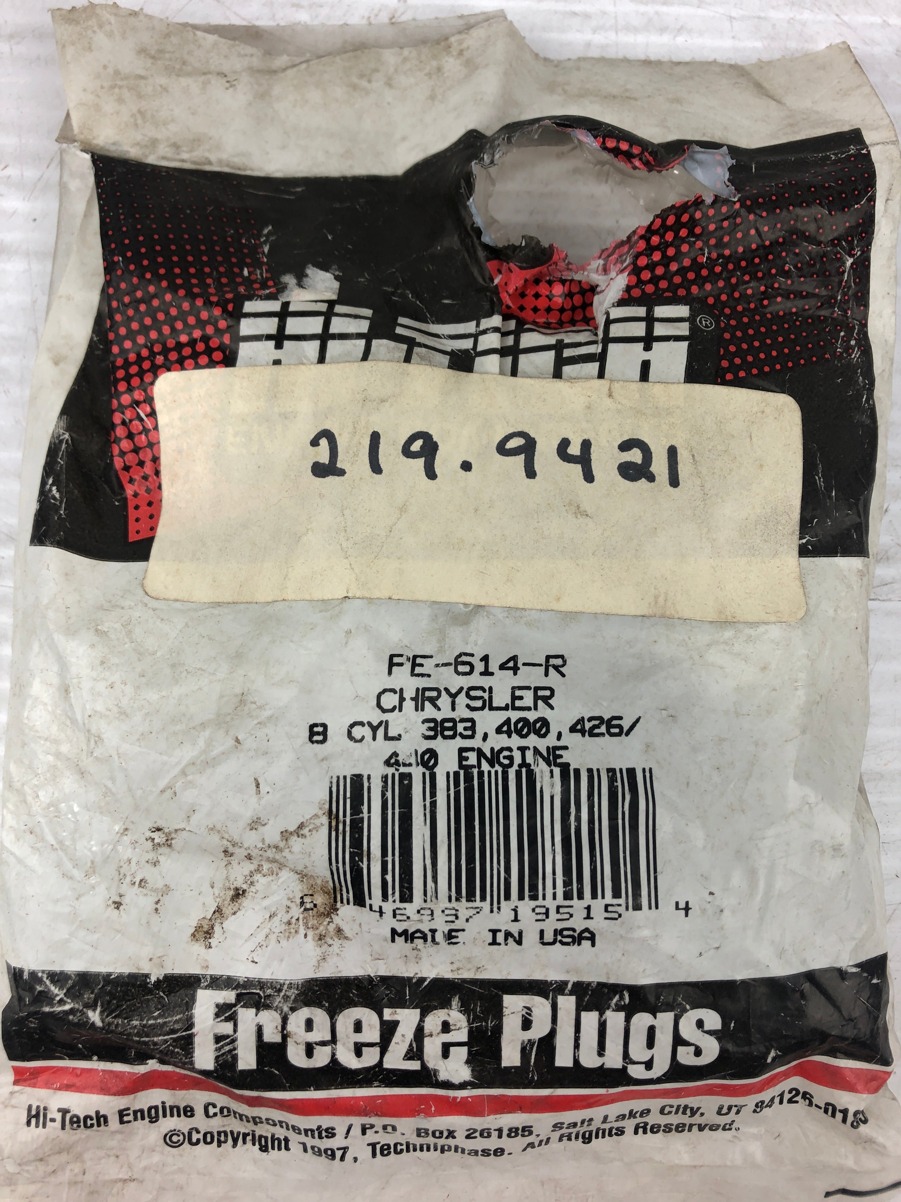 Clevite 219-9421 Hi-Tech Engine Expansion Plug Kit