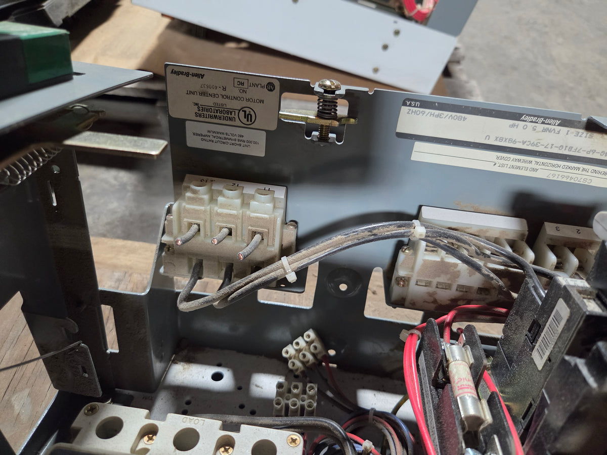 Allen-Bradley MCC Bucket 2113B 5.0HP 3PH 480V Size 1 FVNR 15A Breaker - No Door