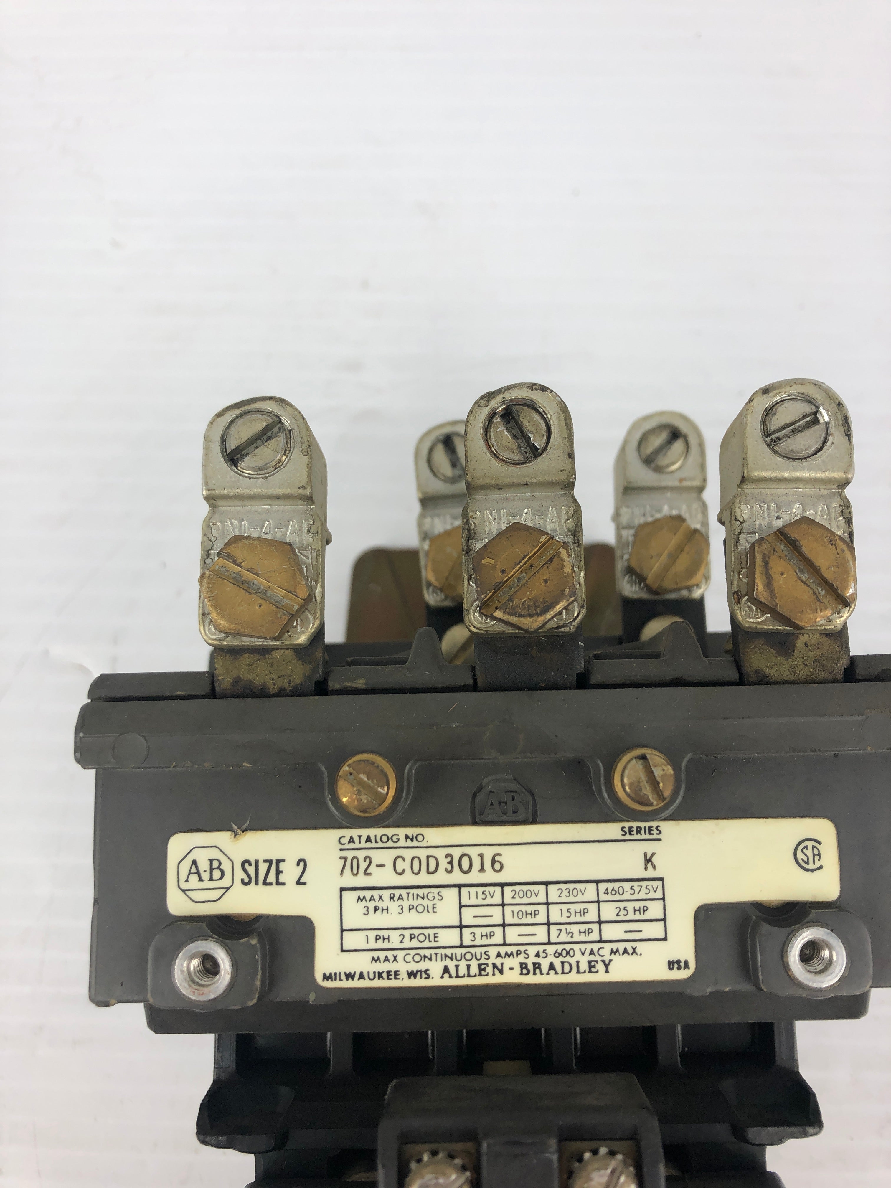 Allen Bradley 702-C0D3016 Starter Size 2 Series K