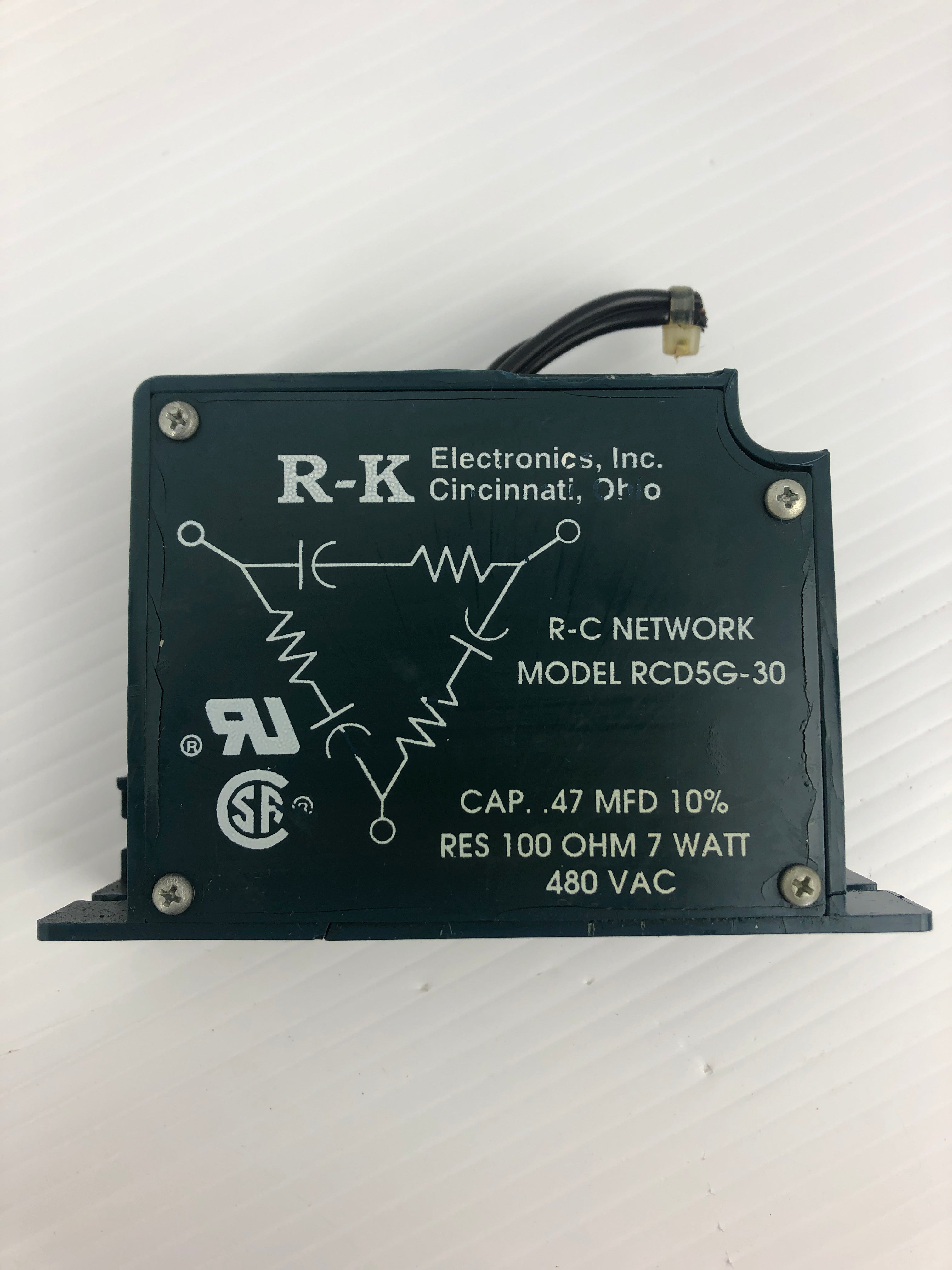 R-K Electronics RCD5G-30 R-C Network Suppressor 480VAC 100Ω 7W