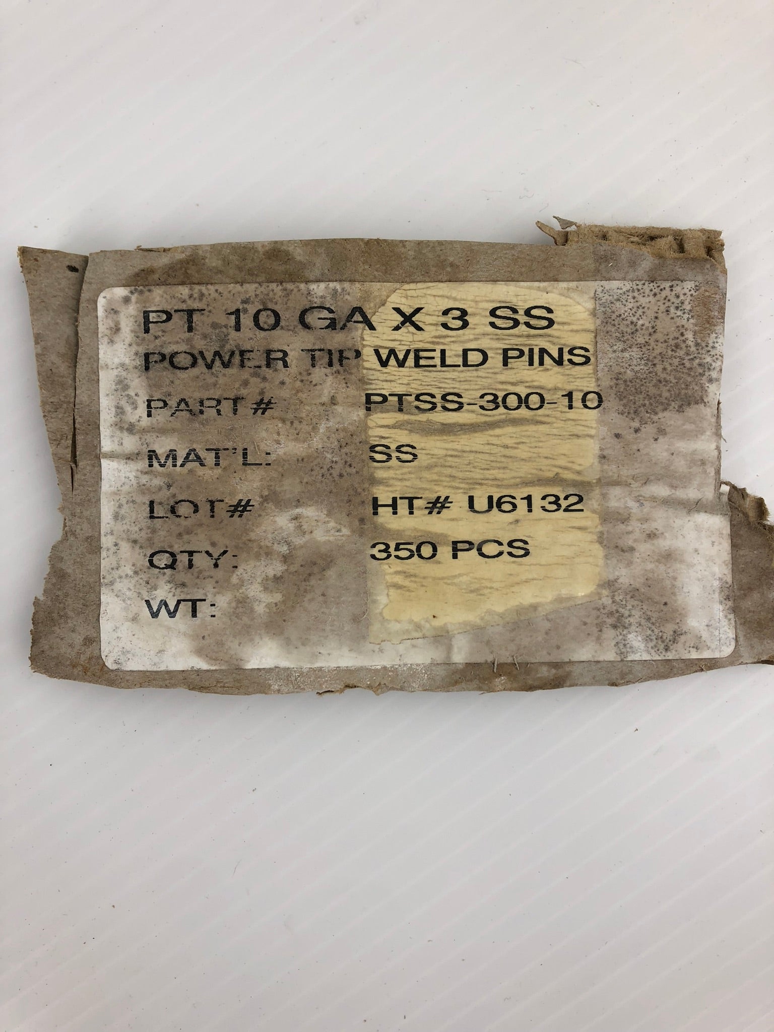 Power Tip PTSS-300-10 Weld Pins 10GAX3 SS - Lot of 260