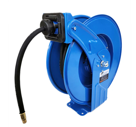 Industrial Hose Reel Air Water 3/8" x 50' Hose 300 PSI Macnaught M3D-AW-37550 ***