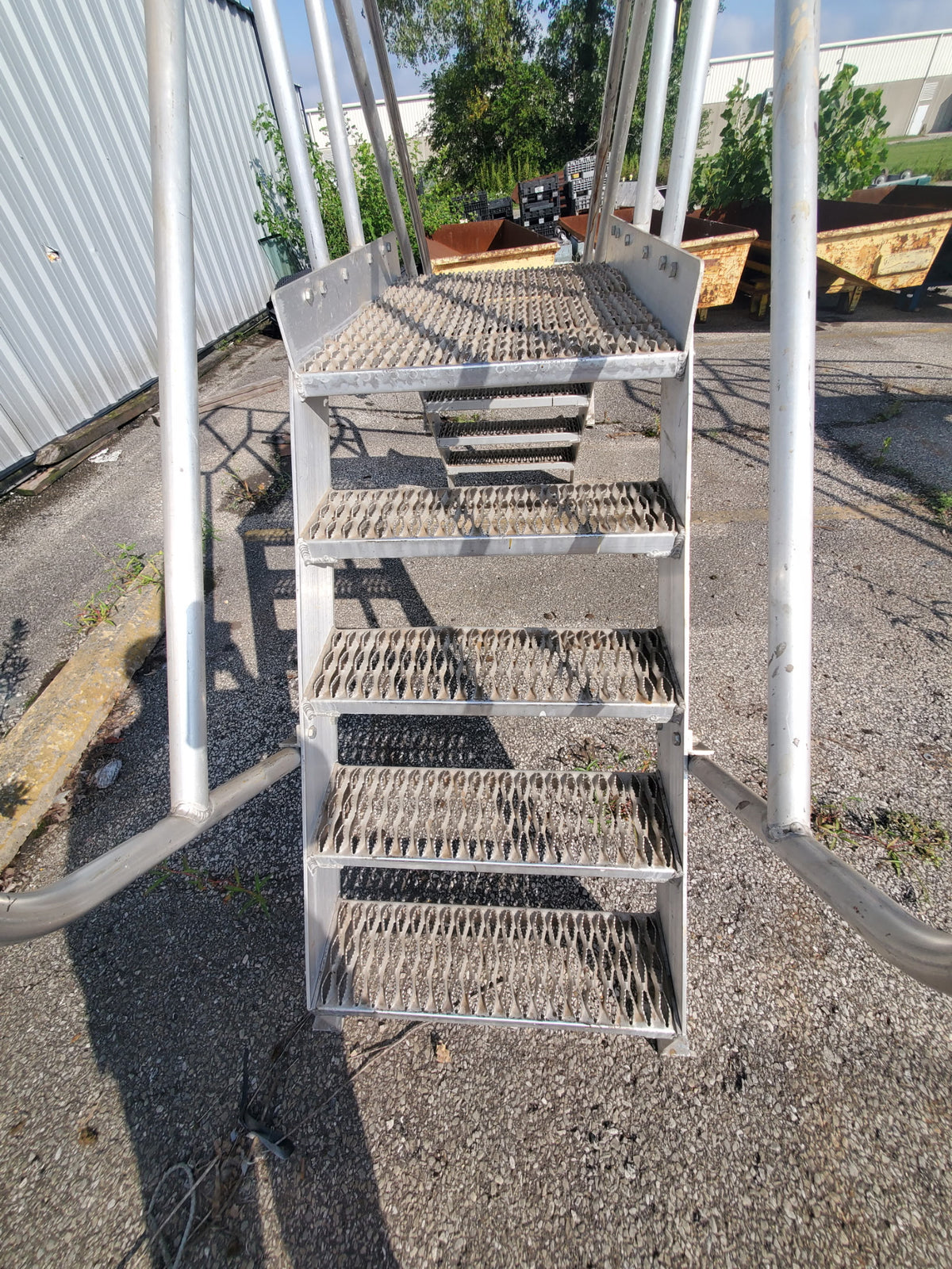 Cotterman Aluminum Crossover Bridge Ladder Platform Stairs & Handrails 91" L