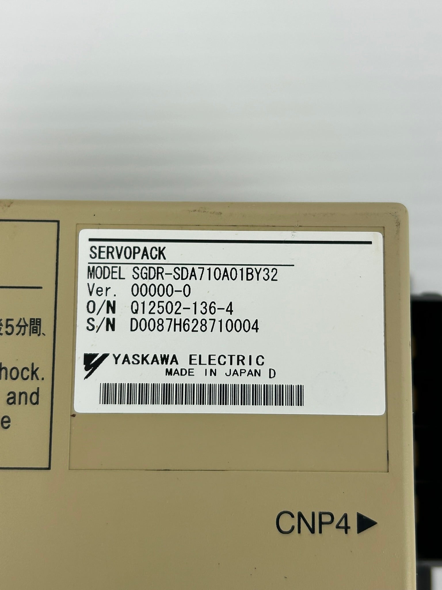 Yaskawa Electric SGDR-SDA710A01BY32 ServoPack Drive