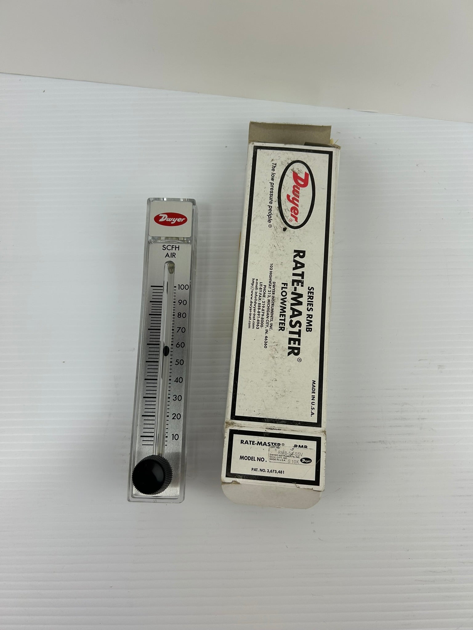 Dwyer RMB-53-SSV Rate Master Flowmeter Series RMB 70 PSI 10-100 SCFH