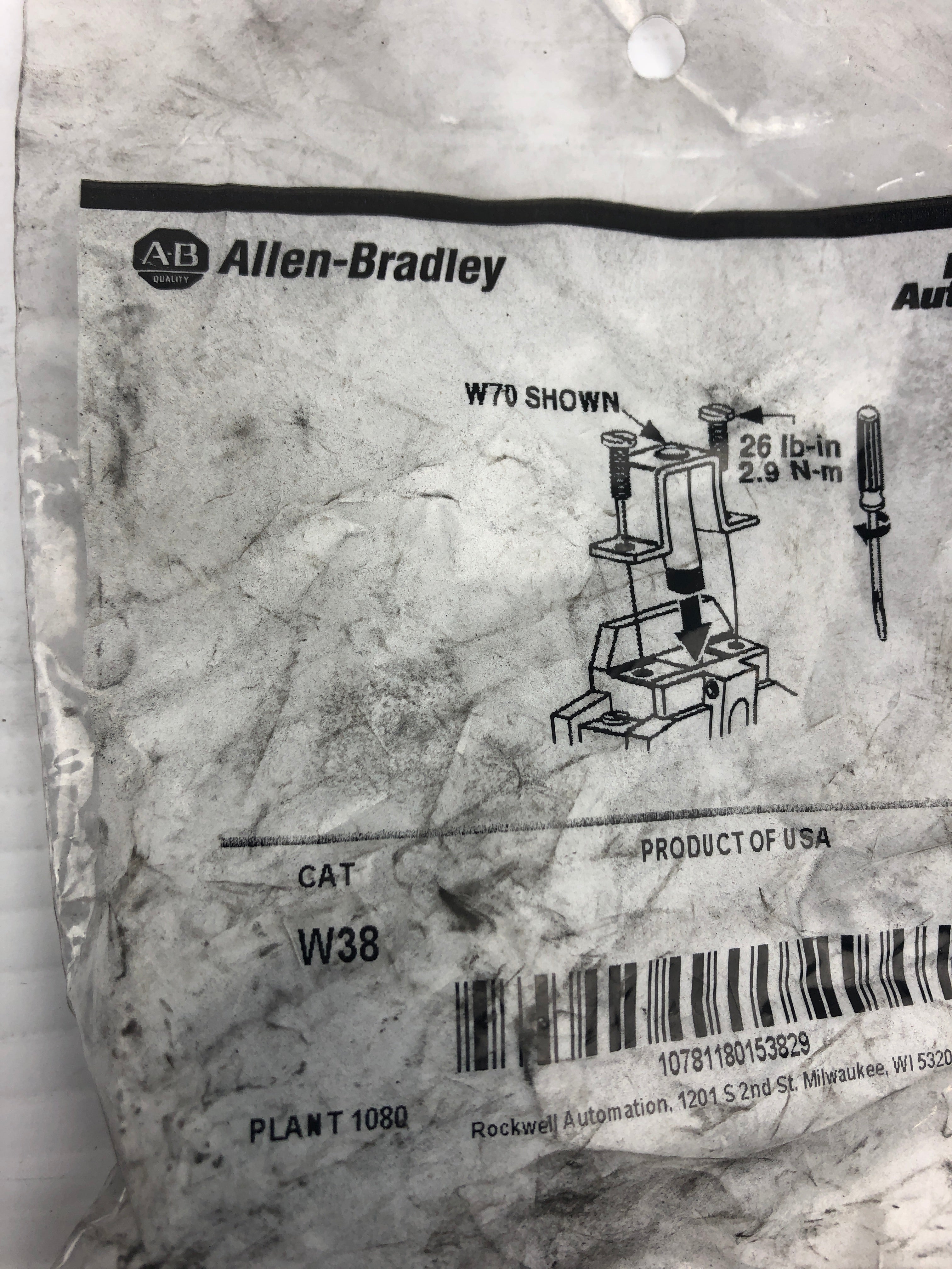 Allen Bradley W38 Overload Heater Element
