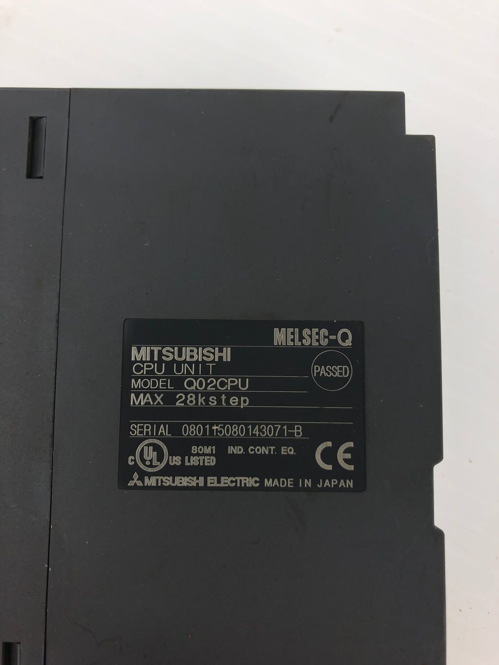 Mitsubishi Q02CPU PLC CPU Module - Missing Cover – Metal Logics, Inc.