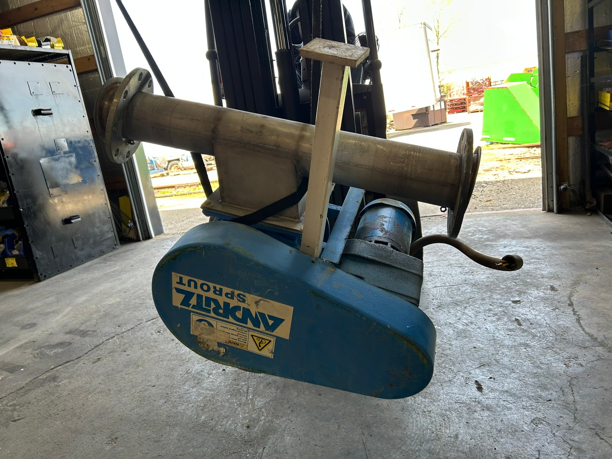 Andritz Sprout 10X8 STD Blower Rotary Airlock Valve w/ Gearbox & Motor 07-00061