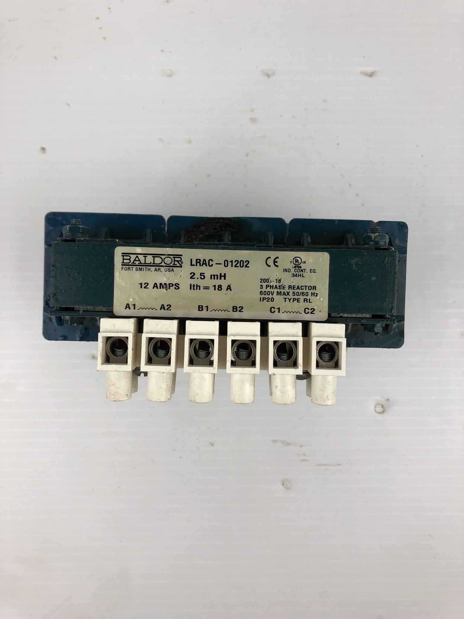 Baldor LRAC-01202 Line Reactor 3 Phase 2.5mH 12 Amps