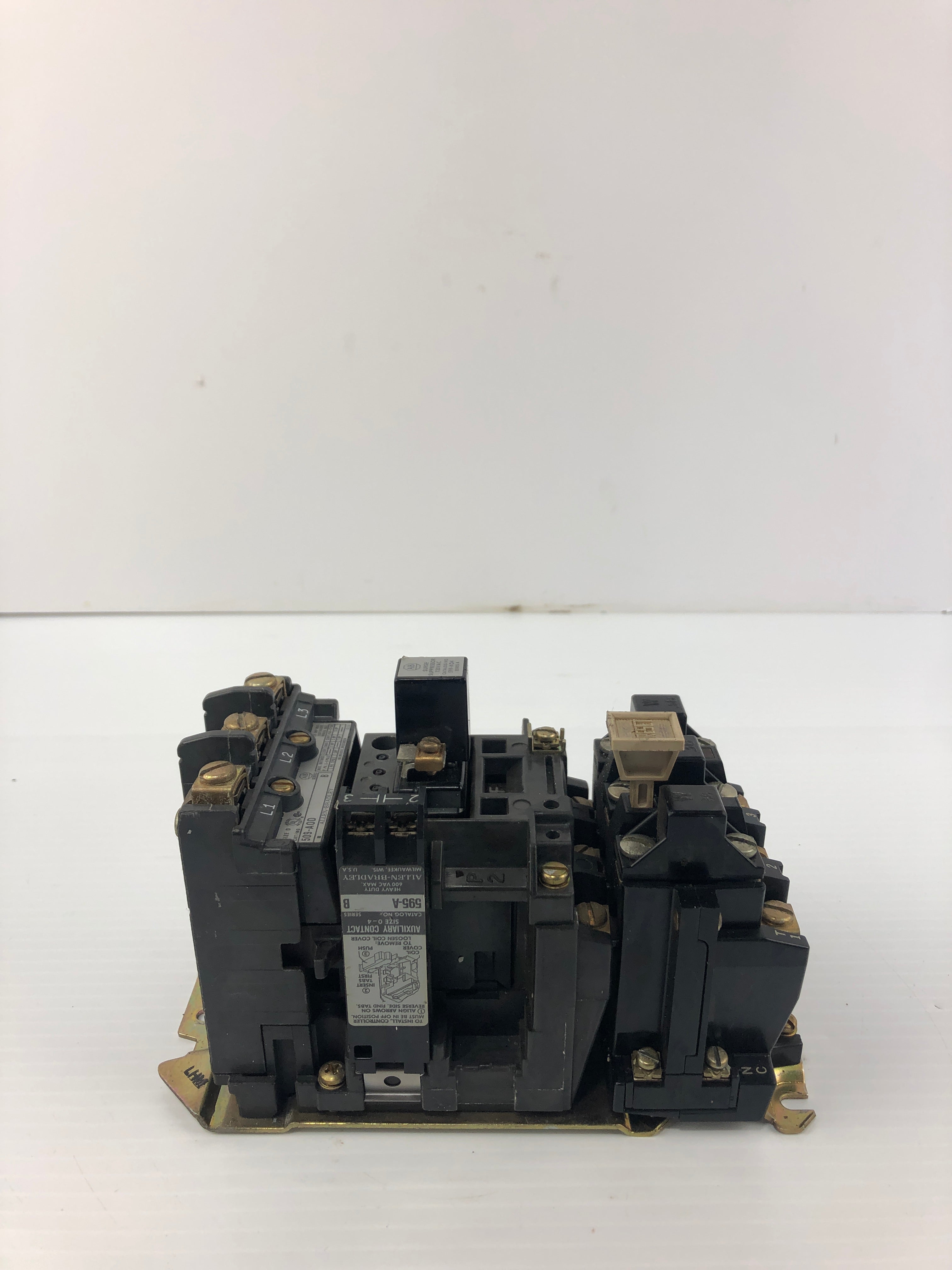 Allen-Bradley 509-AOD Motor Starter 592-B0W16 Overload Relay 595-A Aux. Contact