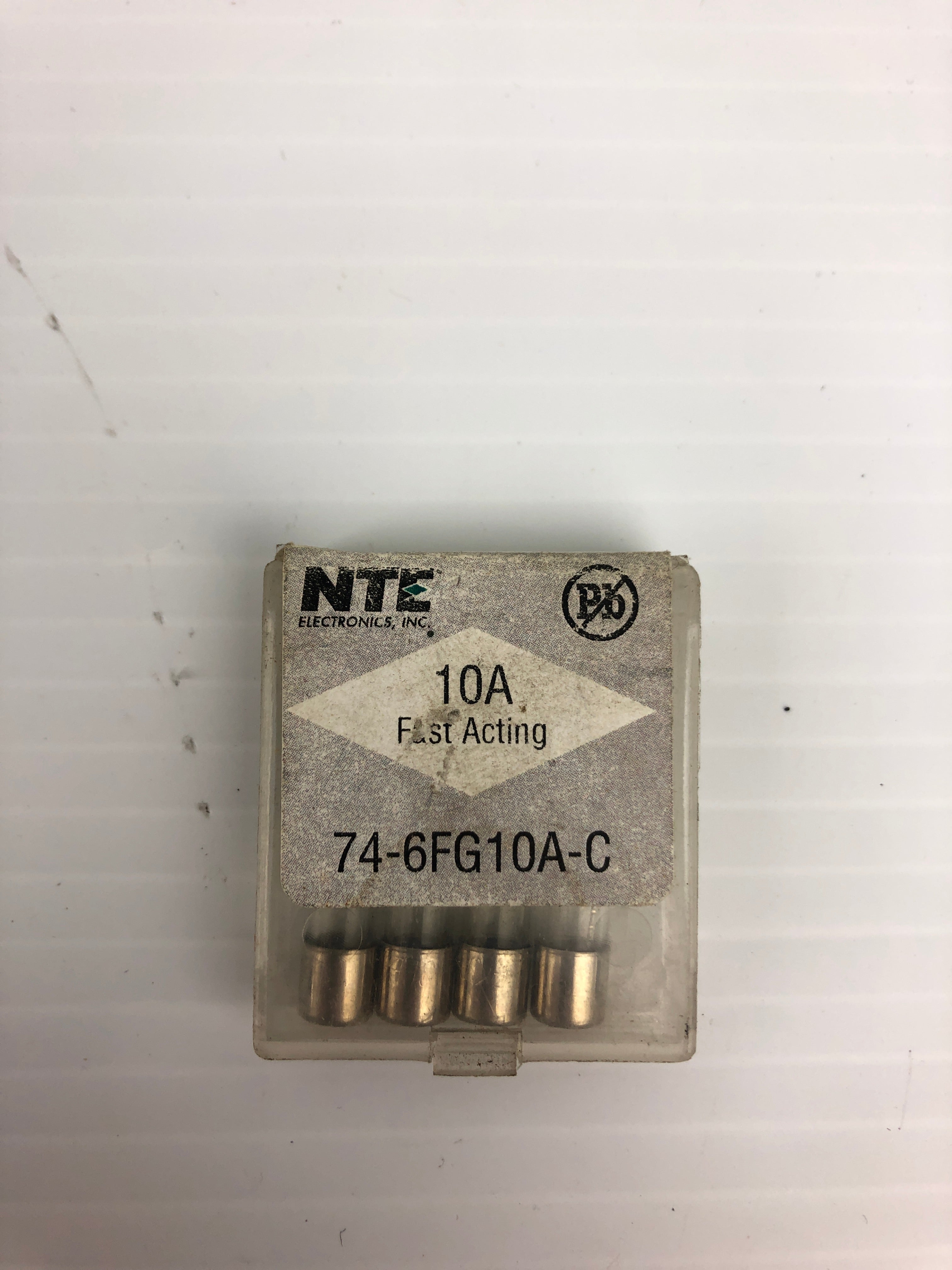 NTE 74-6FG10A-C Fast Acting Mini Fuses 10A - Lot of 4