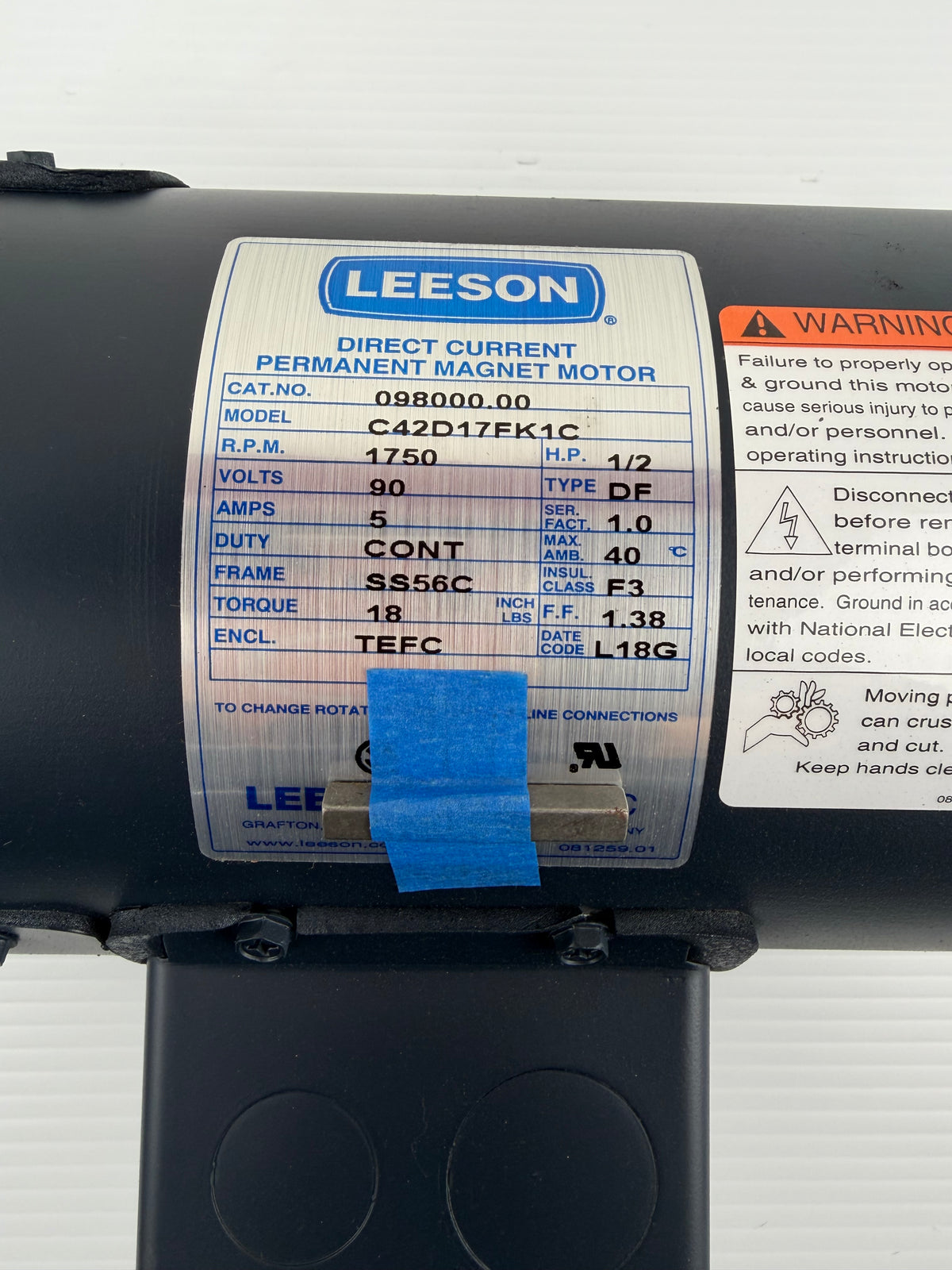 Leeson 098000.00 Permanent-Magnet DC Electric Motor