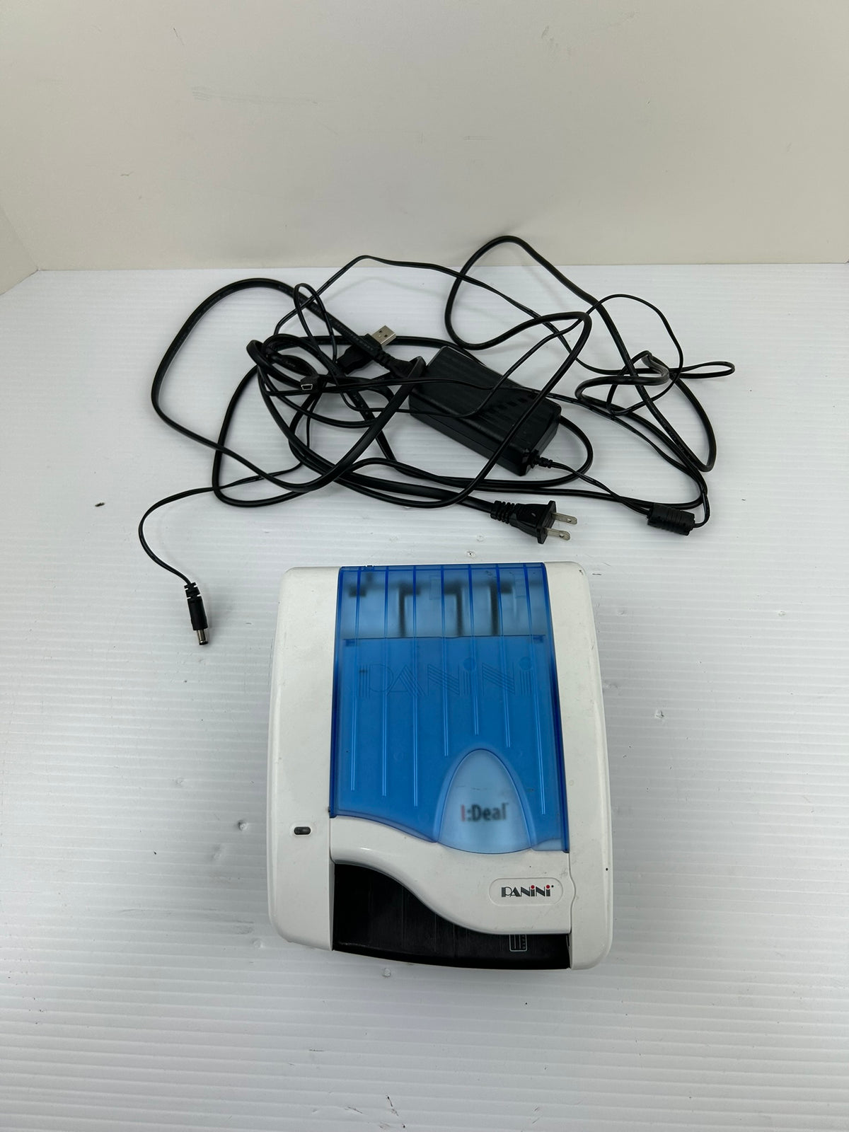 Panini I Deal USB 2.0 Single Feed Check Scanner 24V 1A with Power Adapter & Cables