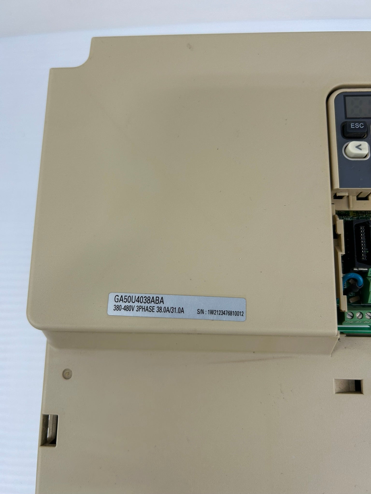Yaskawa Electric CIPR-GA50U4038ABAA-AAAASA Industrial AC Drive Rev A No Top Cov