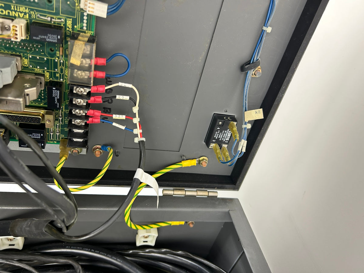Fanuc System R-J2 Control Panel Box w/ Cable E-Stop Cycle Start Robot Interface