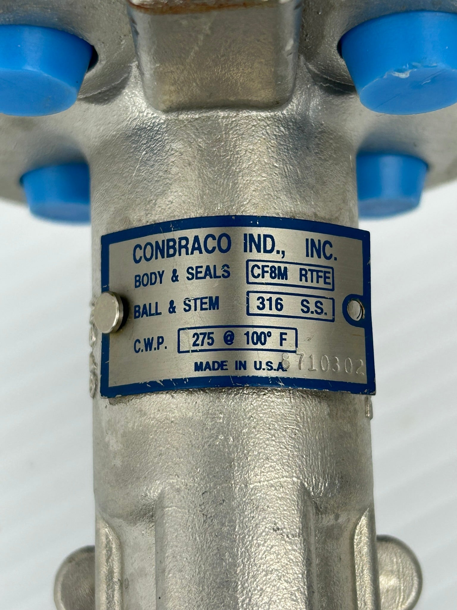 Conbraco CFM8 RTFE Manual Flanged Ball Valve 8710302 1/2" 316 SS