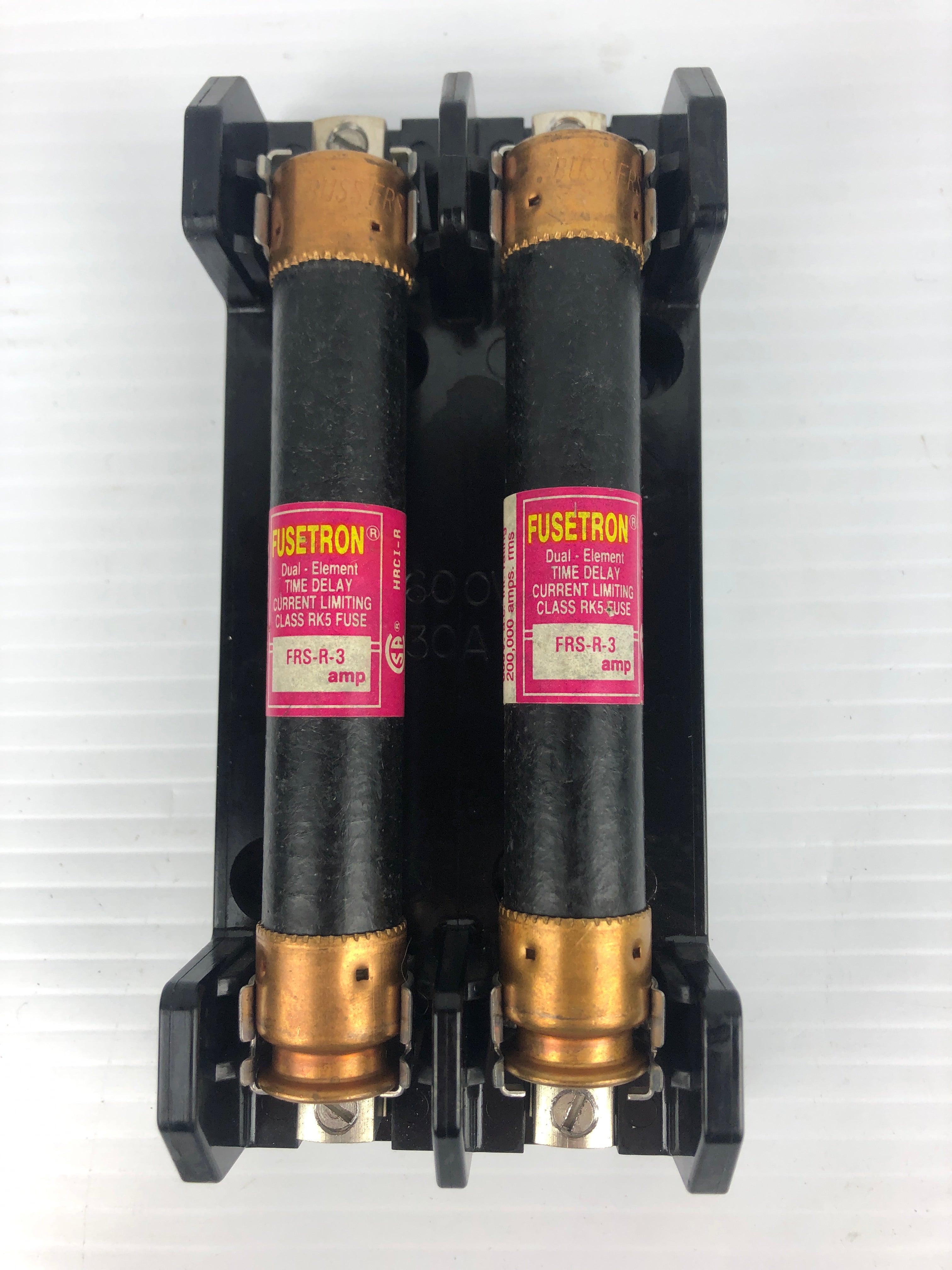 Marathon 4100031 Fuse Holder with Fusetron FRS-R-3 Fuses 600V 3A