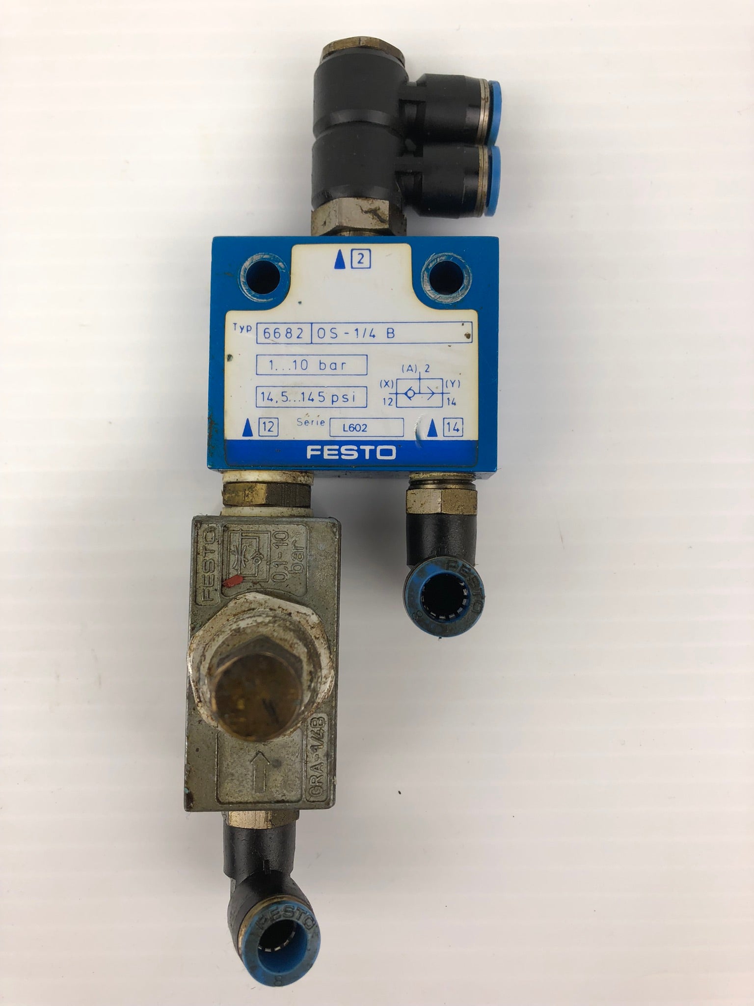 Festo 6682 OS-1/4 B Valve with One-Way Flow Control Valve GRA-1/4B