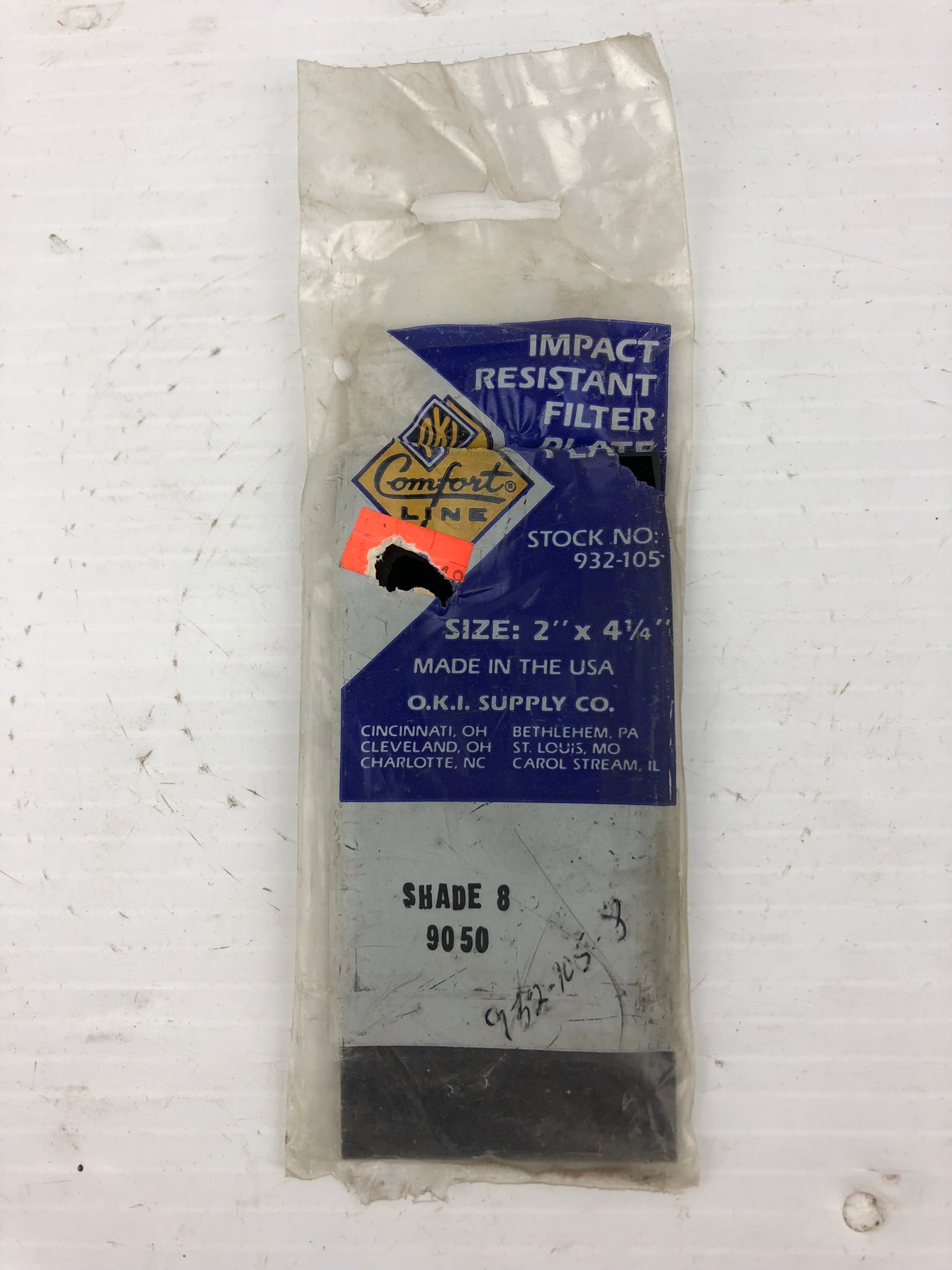 Comfort 932-105 Impact Resistant Filter Plate 2" x 4-1/4" Shade 8