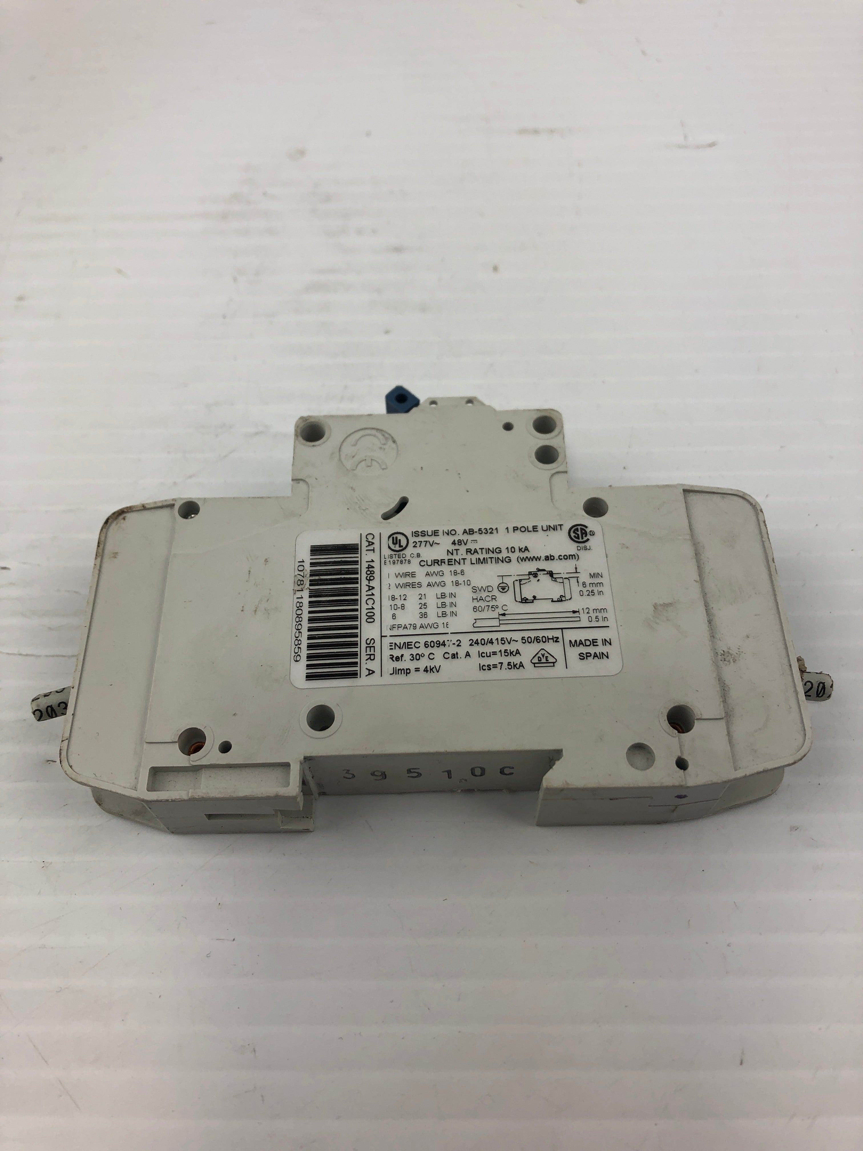 Allen-Bradley 1489-A1C100 Circuit Breaker Series A