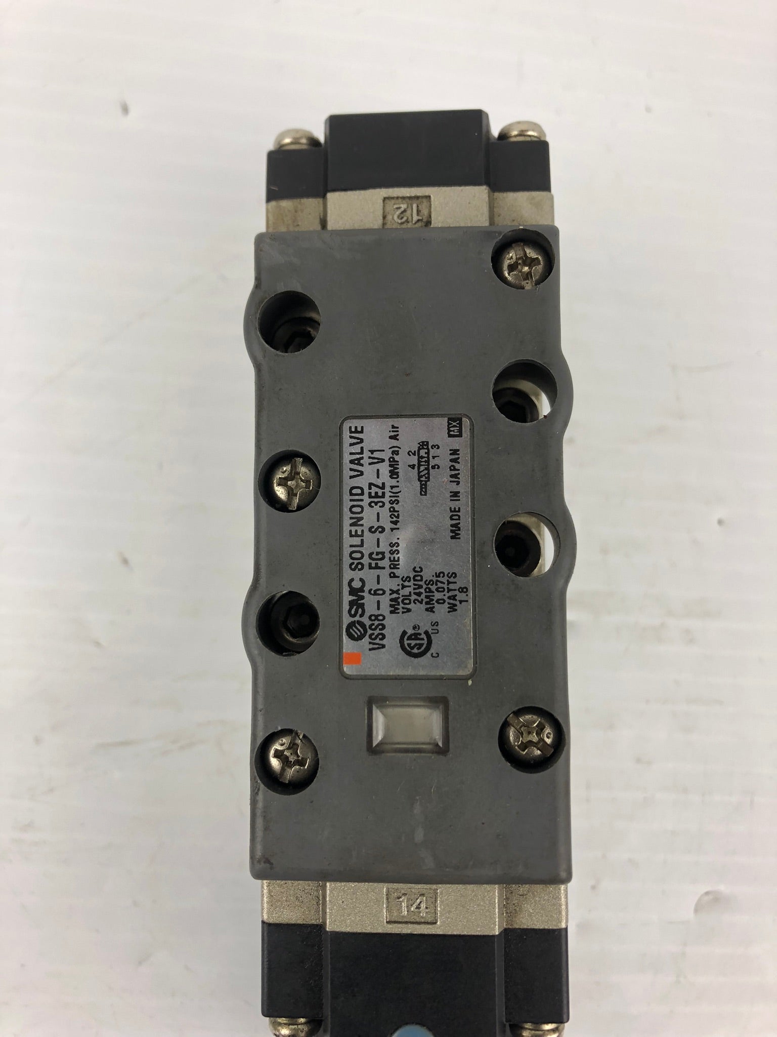 SMC VSS8-6-FG-S-3EZ-V1 Solenoid Valve