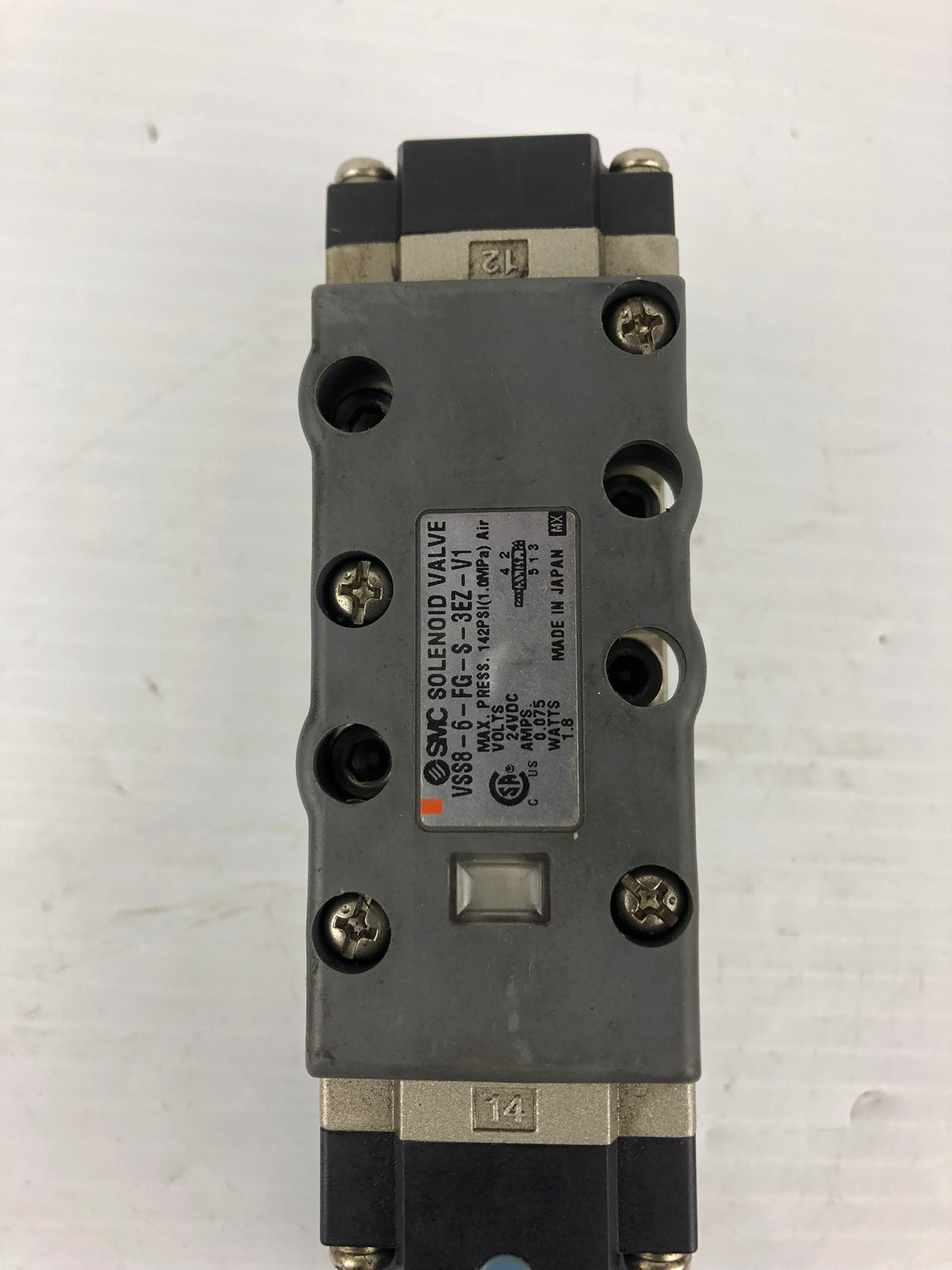 SMC VSS8-6-FG-S-3EZ-V1 Solenoid Valve