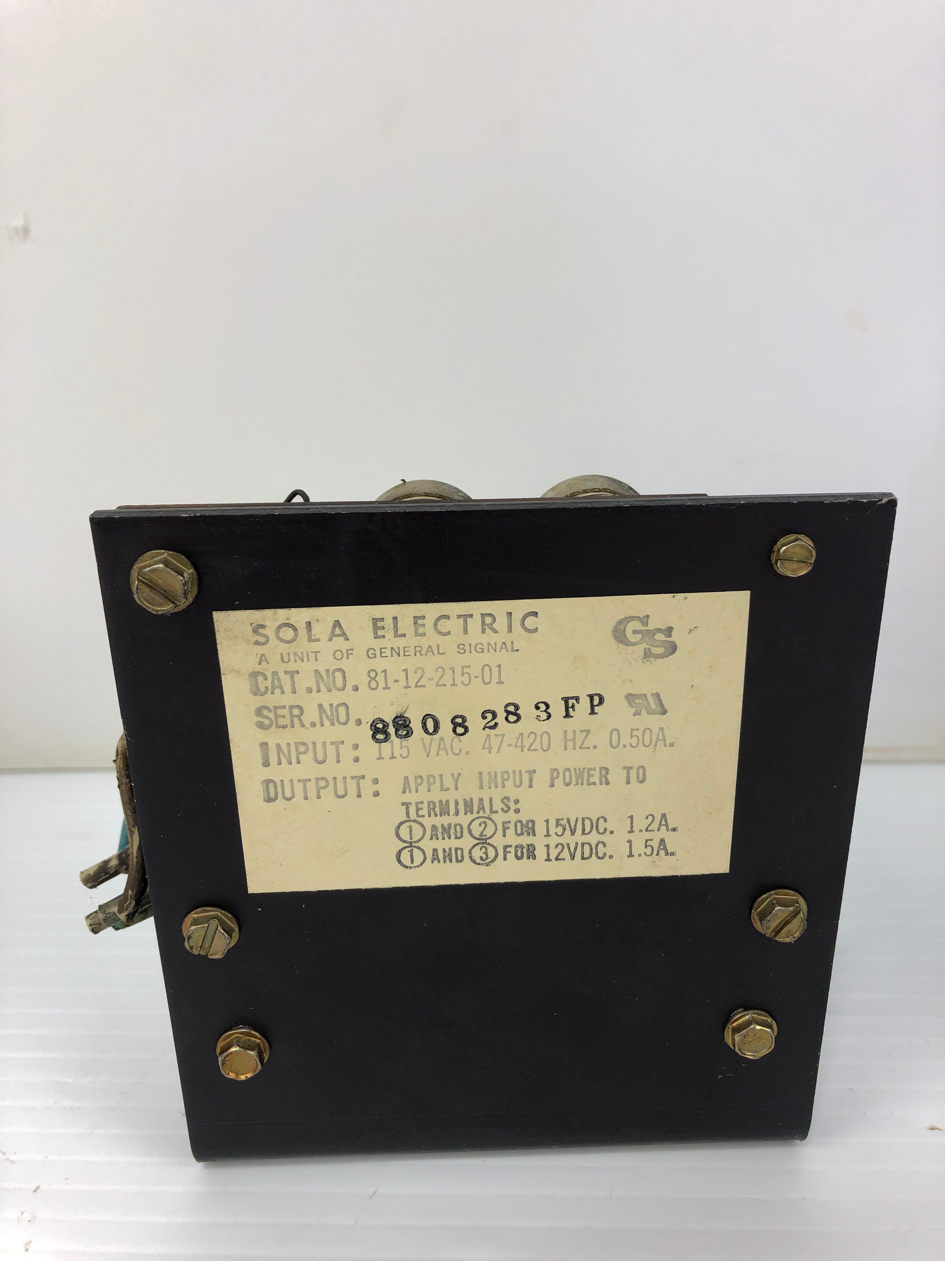 Sola Electric 81-12-215-01 Power Supply 115VAC 0.50A 47-420Hz