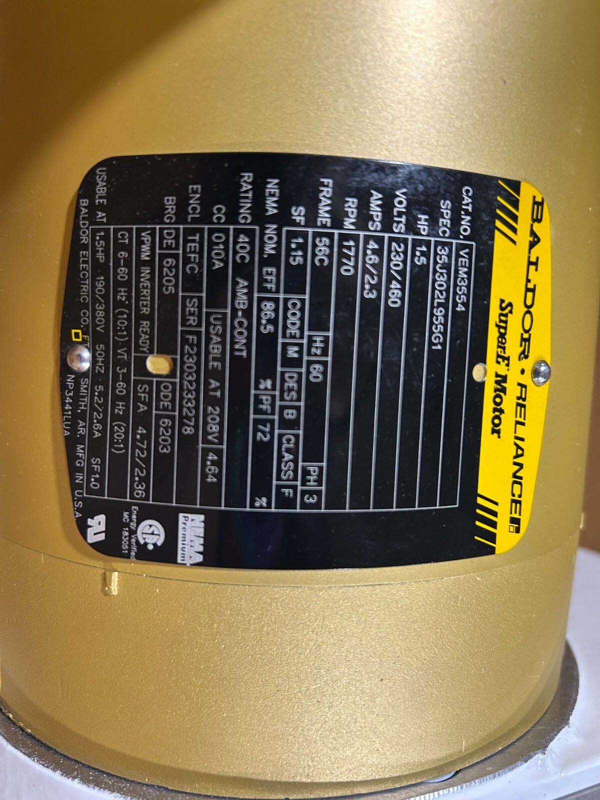 Cleveland Mixer RG-6 Clockwise Impeller 5:1 Gear Ratio with Baldor 1.5HP Motor