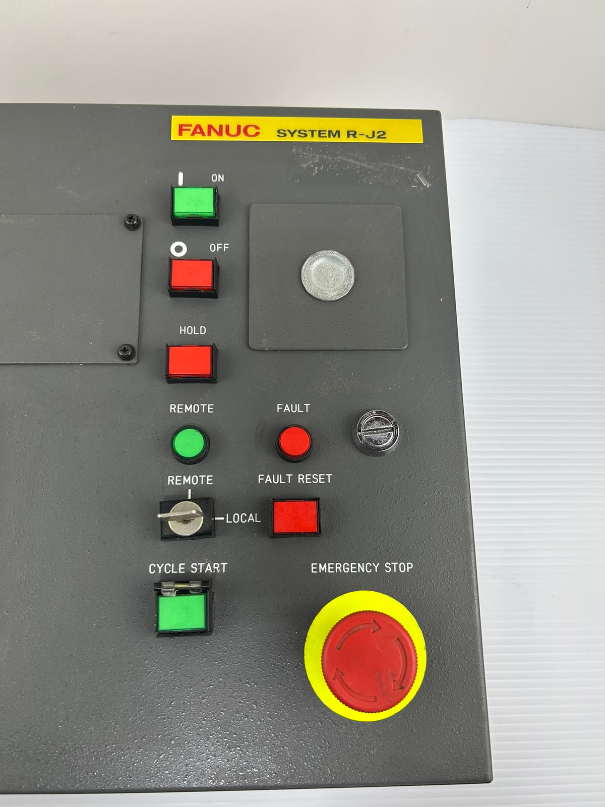 Fanuc System R-J2 Control Panel Box w/ Cable E-Stop Cycle Start Robot Interface