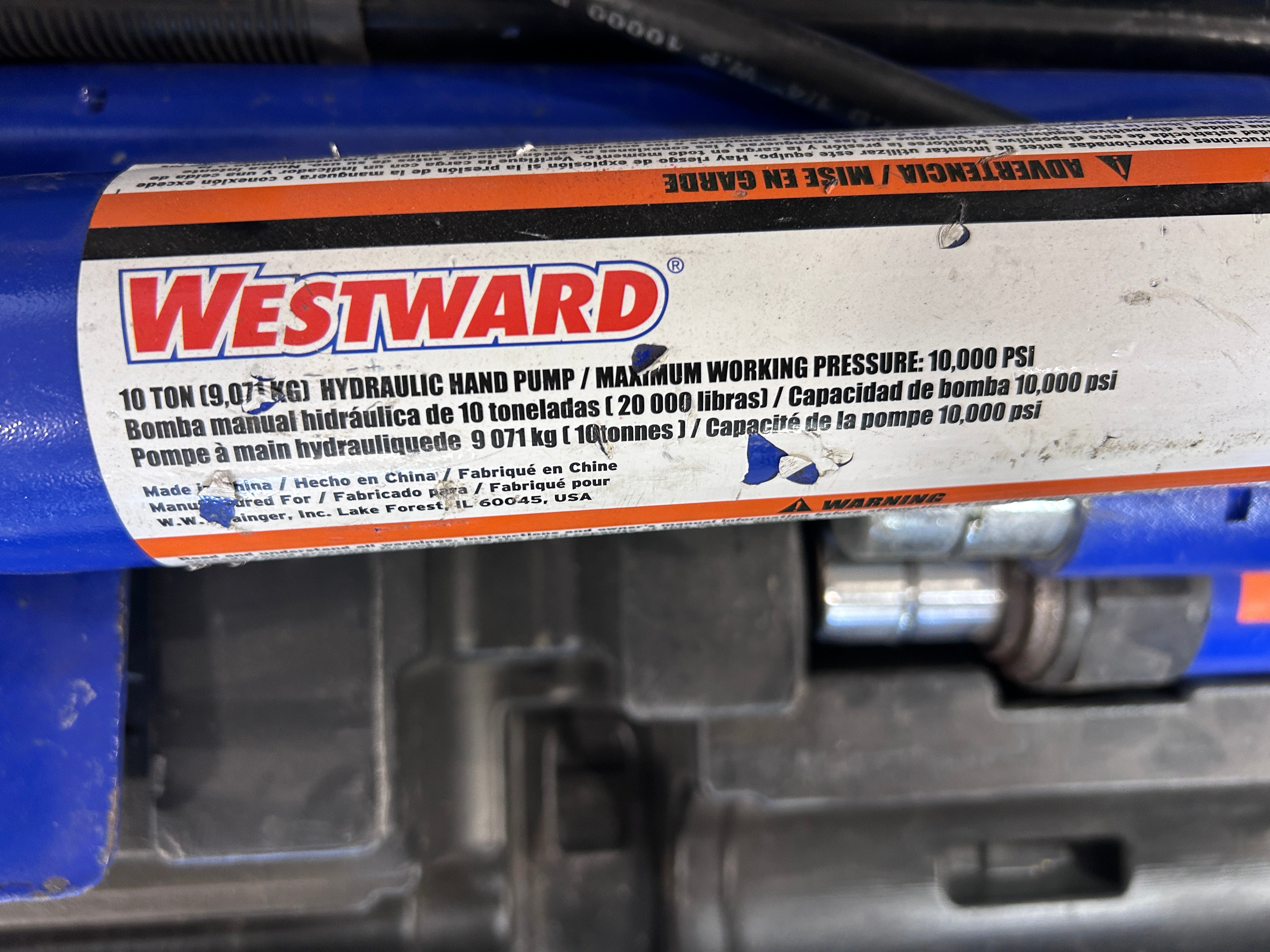 Westward 10 Ton Hydraulic Porta Power Kit Body Frame Repair Ram Jack Set w/ Case