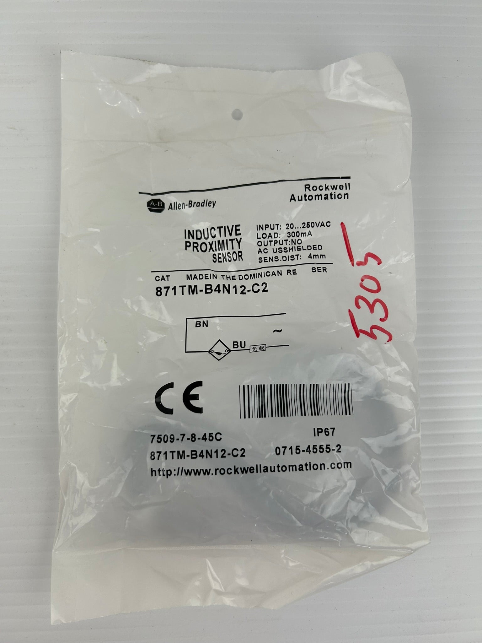 Allen Bradley 871TM-B4N12-C2 Inductive Proximity Sensor