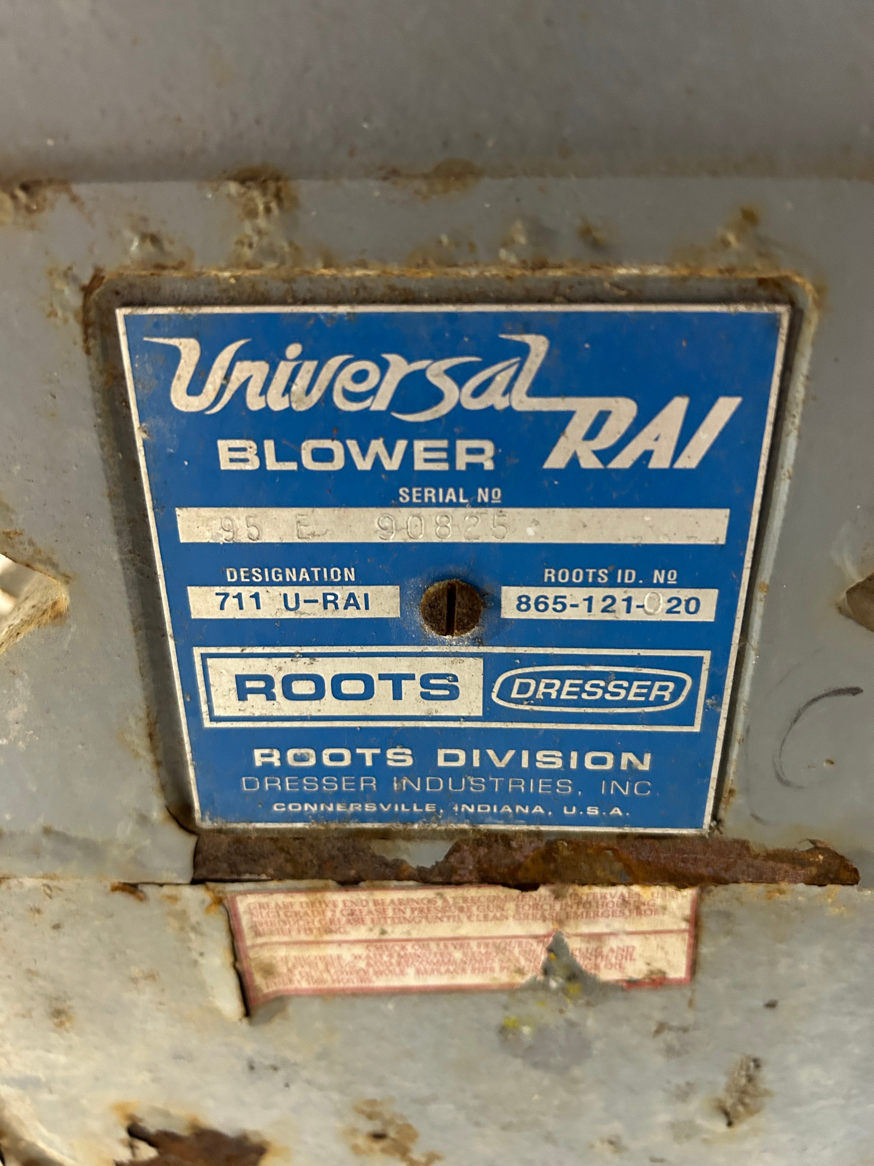 Dresser Roots 711 U-RAI Universal RAI Rotary Lobe Blower