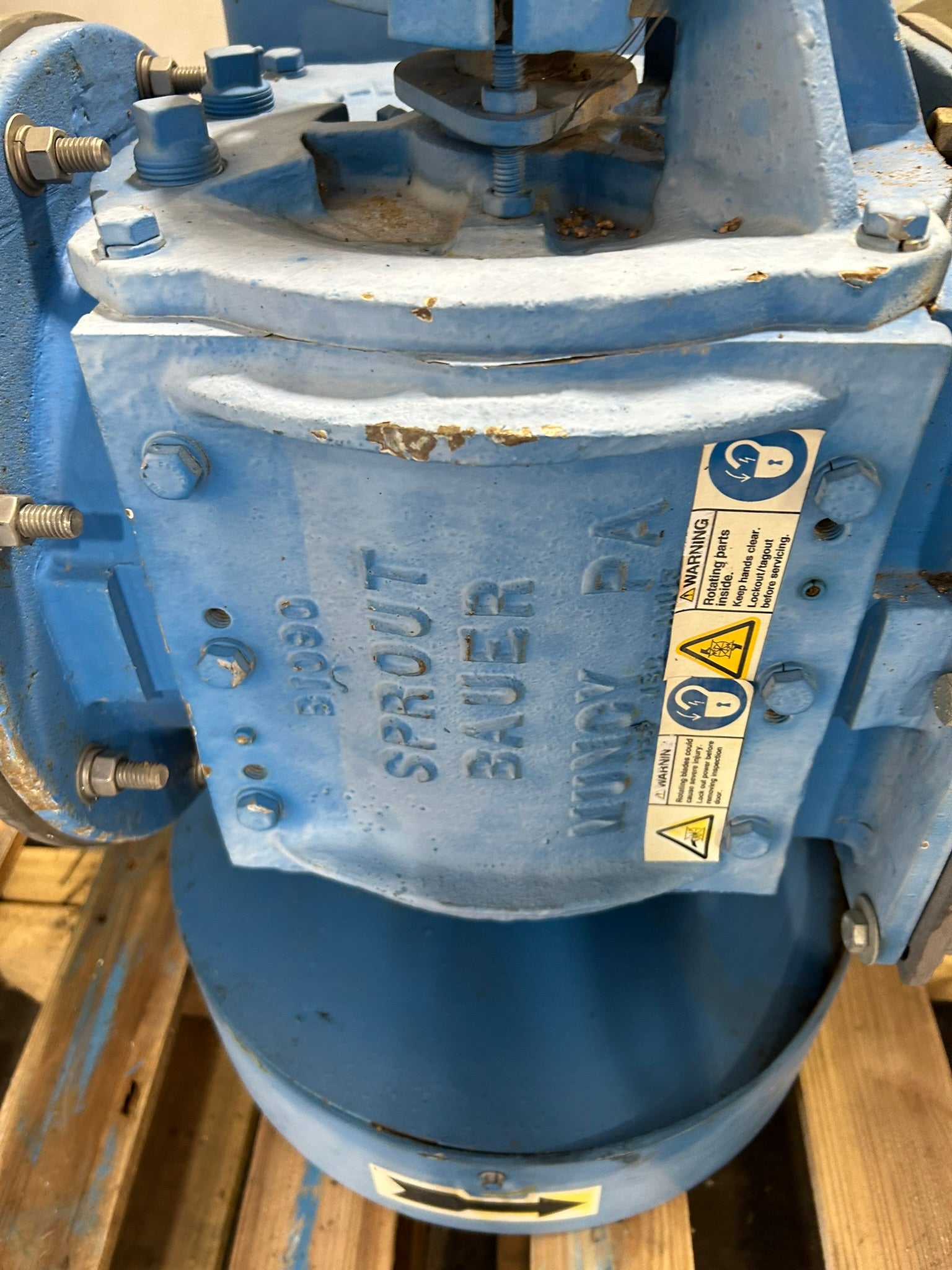 Andritz Sprout 10X8 STD Blower Rotary Airlock Valve w/ Gearbox & Motor 07-00060