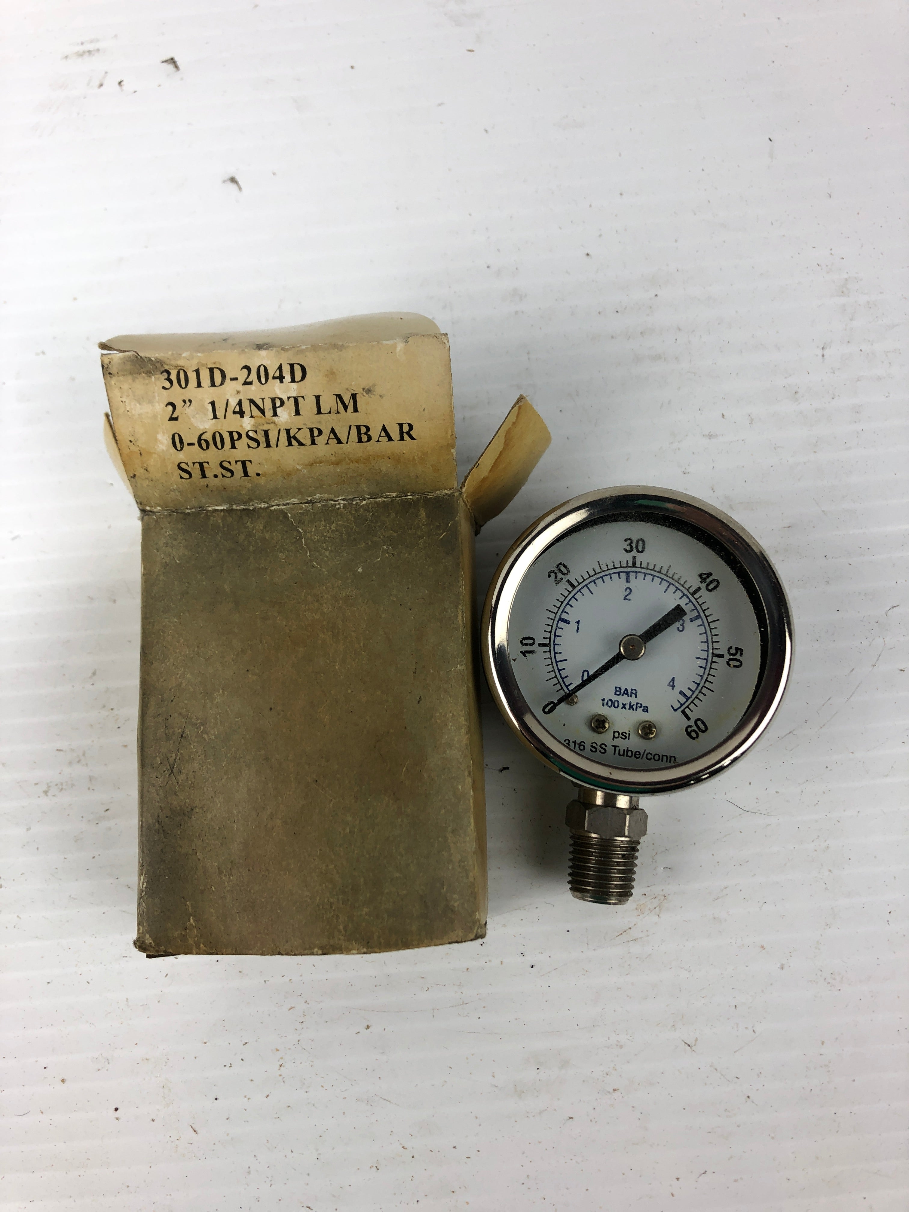 Universal Gauge 301D-204D 2" 0-60 PSI 1/4" NPT