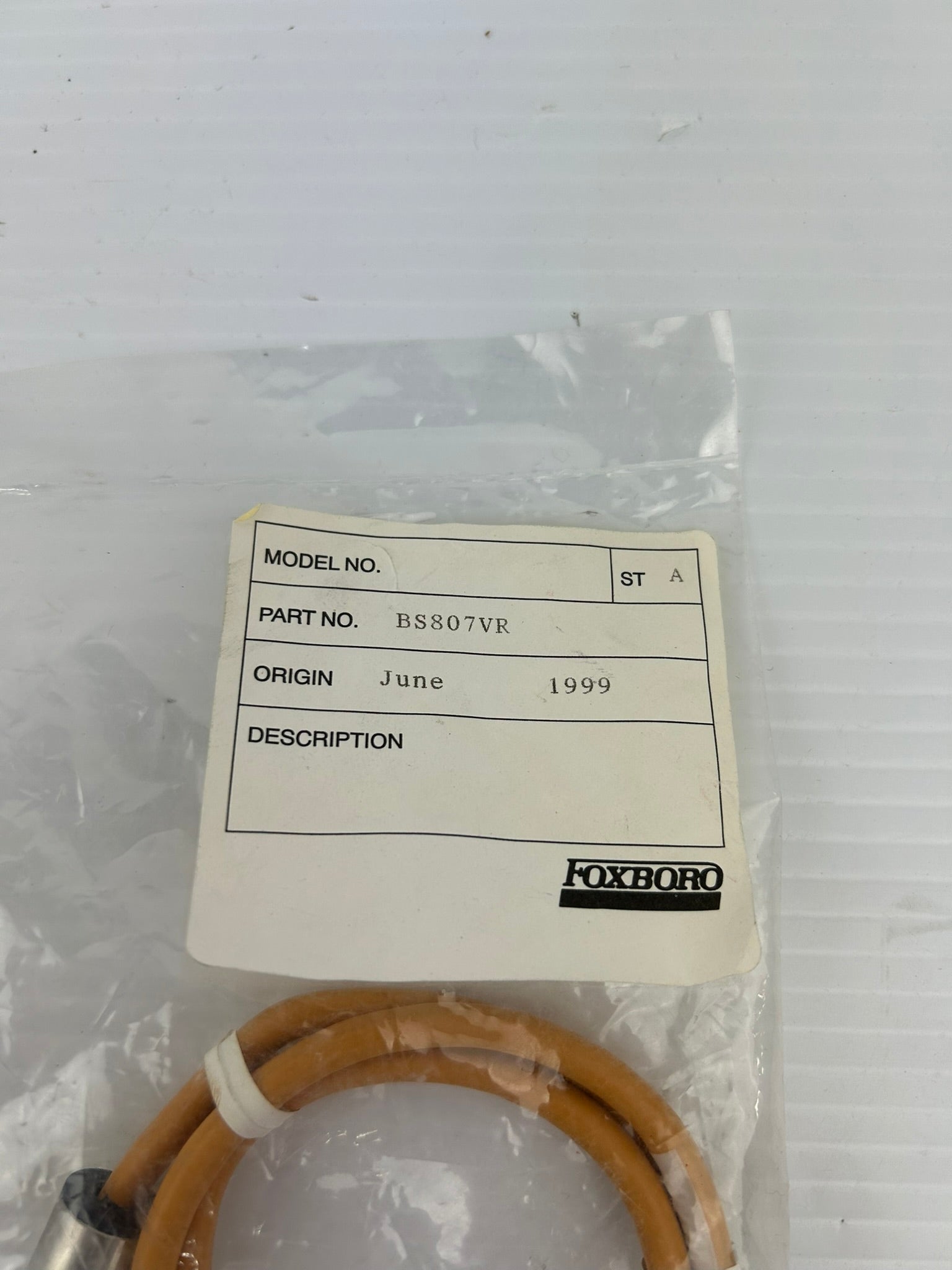 Foxboro BS807VR Cable Sensor